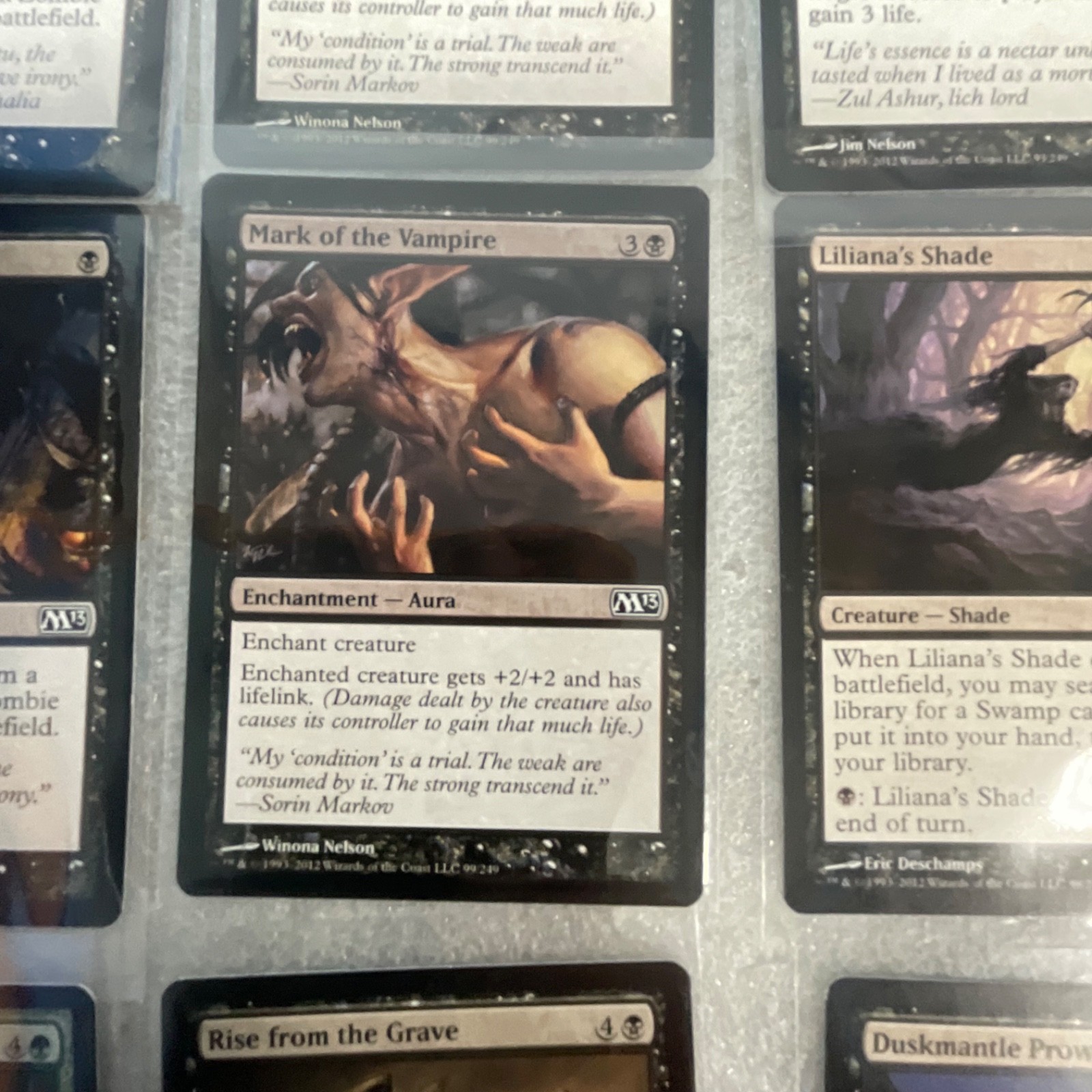 Magic the Gathering Lot of 20 Black M13 Cards Vampires & Spells - Image 10
