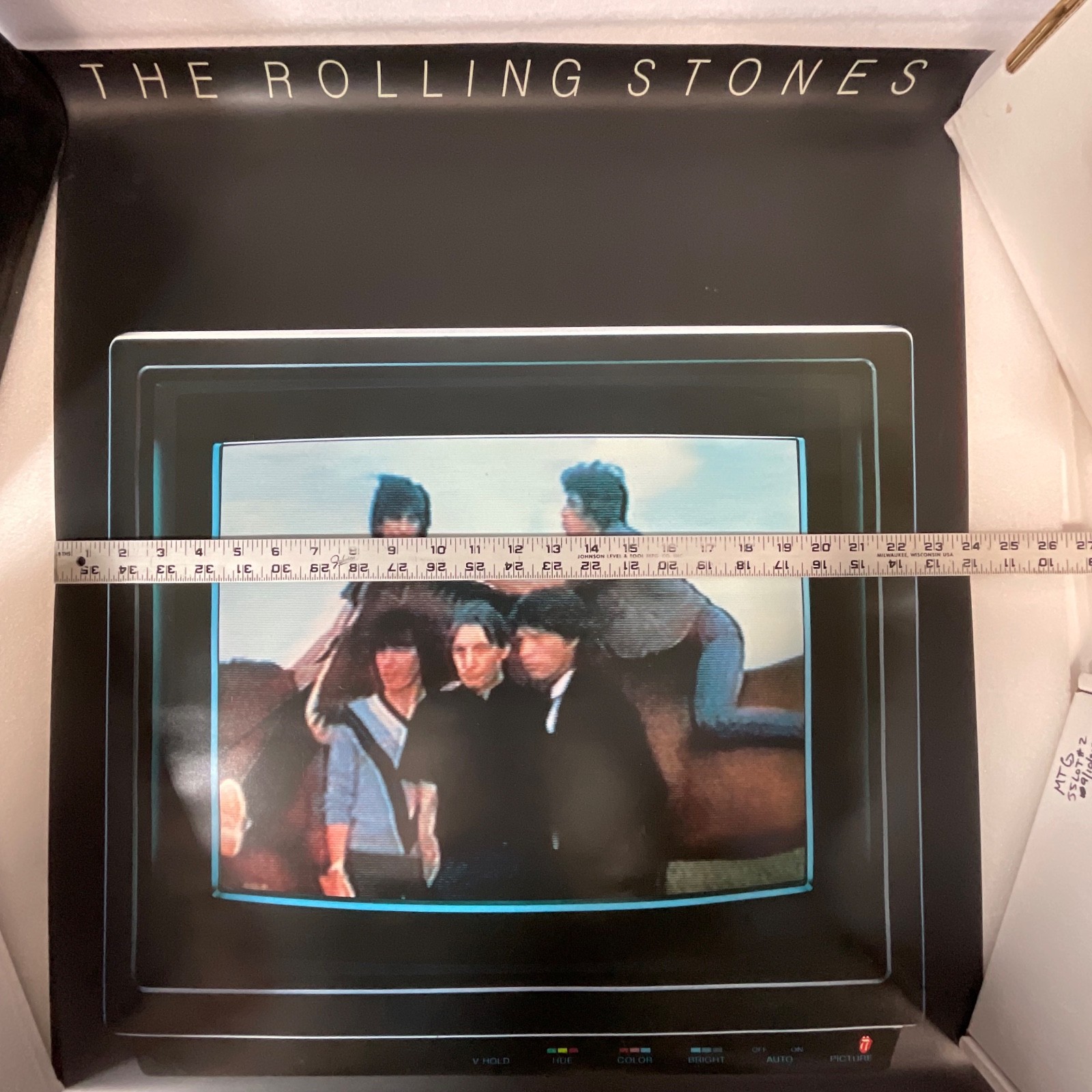 Rolling Stones 1981 Poster 28in x 24in Vintage Tour Promo Art - Image 3