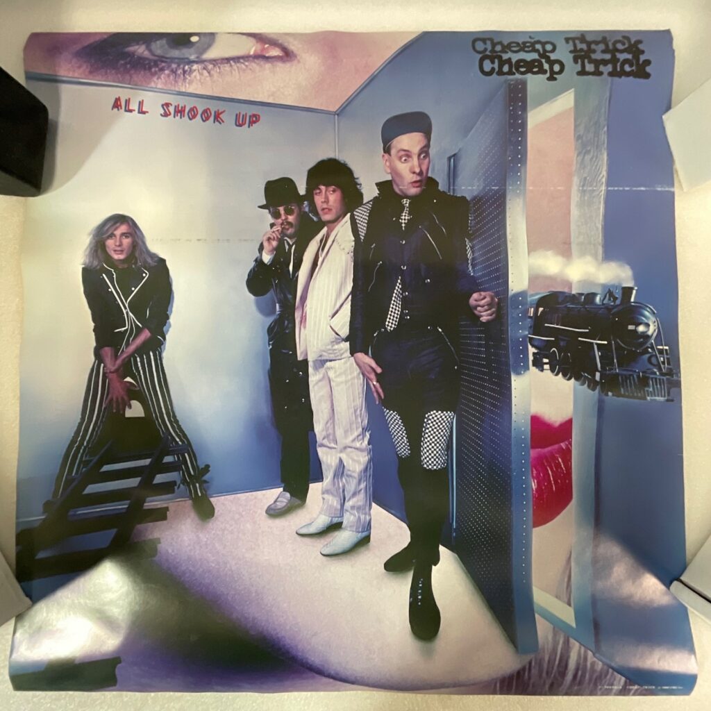 1980 Cheap Trick All Shook Up Poster 23in Square Vintage CBS - Image 1