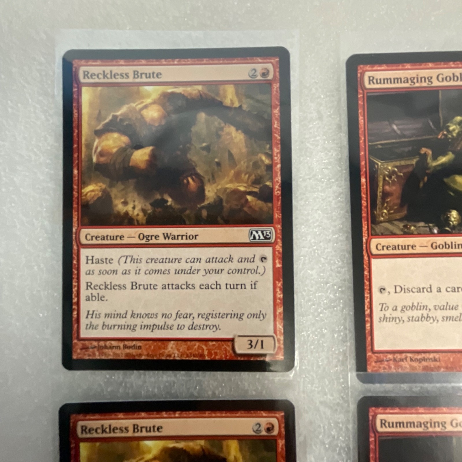 Magic the Gathering Lot of 20 Red M13 Cards Reckless Brute Smelt - Image 2