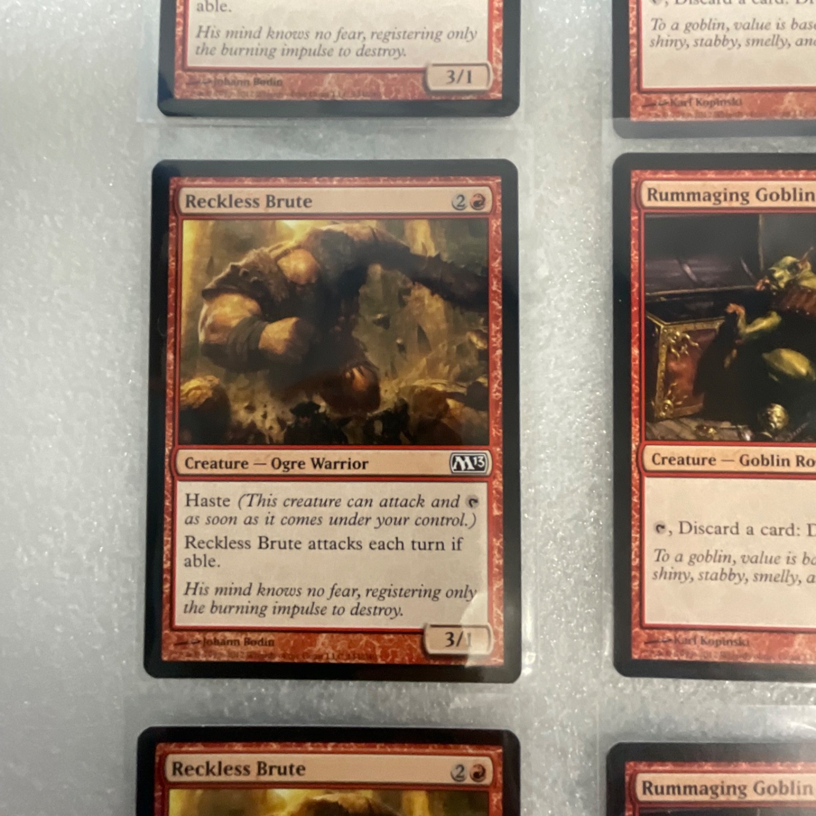 Magic the Gathering Lot of 20 Red M13 Cards Reckless Brute Smelt - Image 3