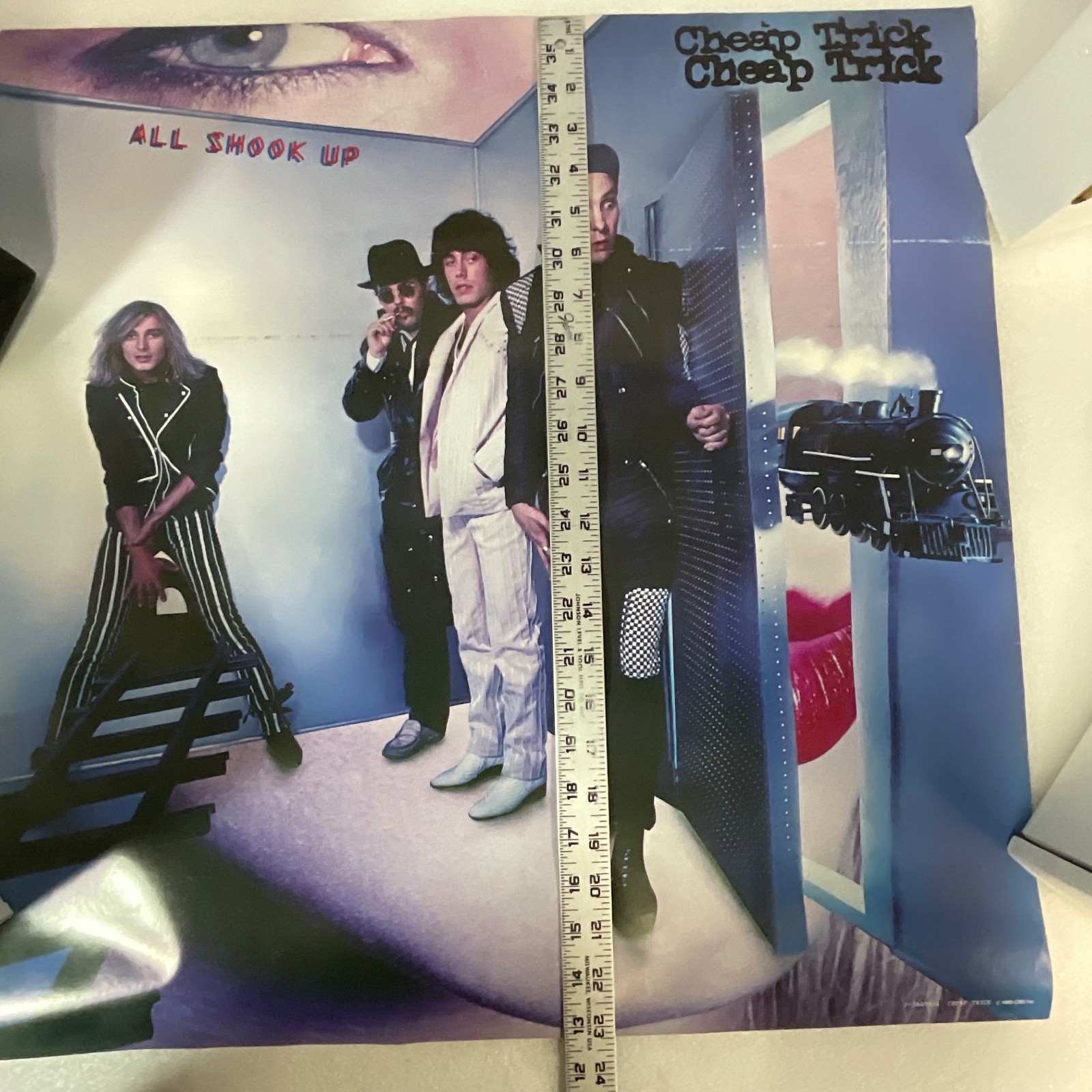 1980 Cheap Trick All Shook Up Poster 23in Square Vintage CBS - Image 14