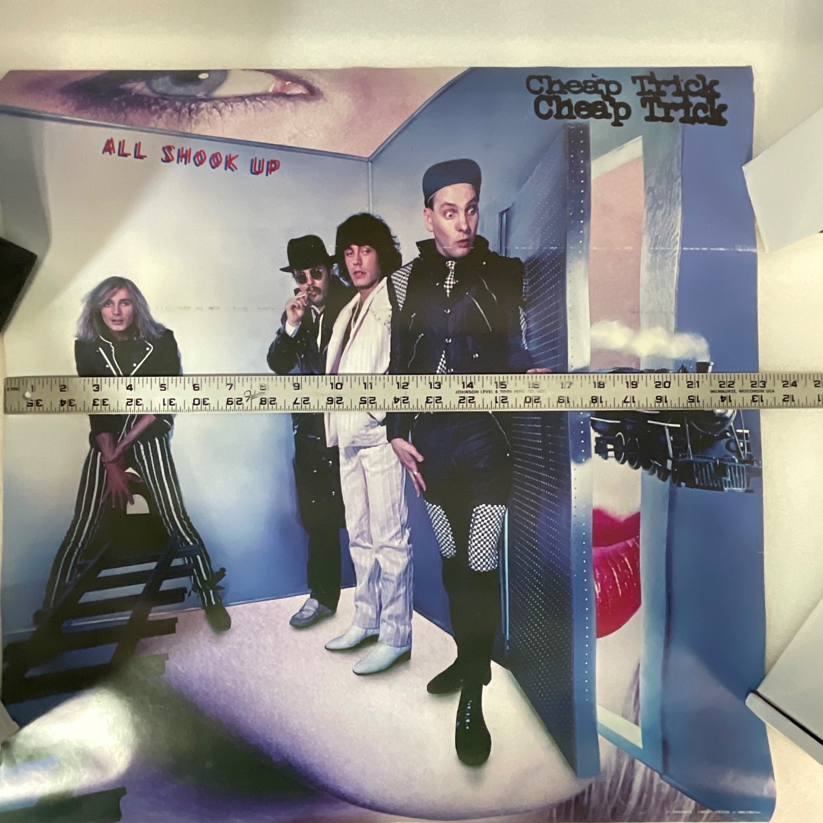 1980 Cheap Trick All Shook Up Poster 23in Square Vintage CBS - Image 15