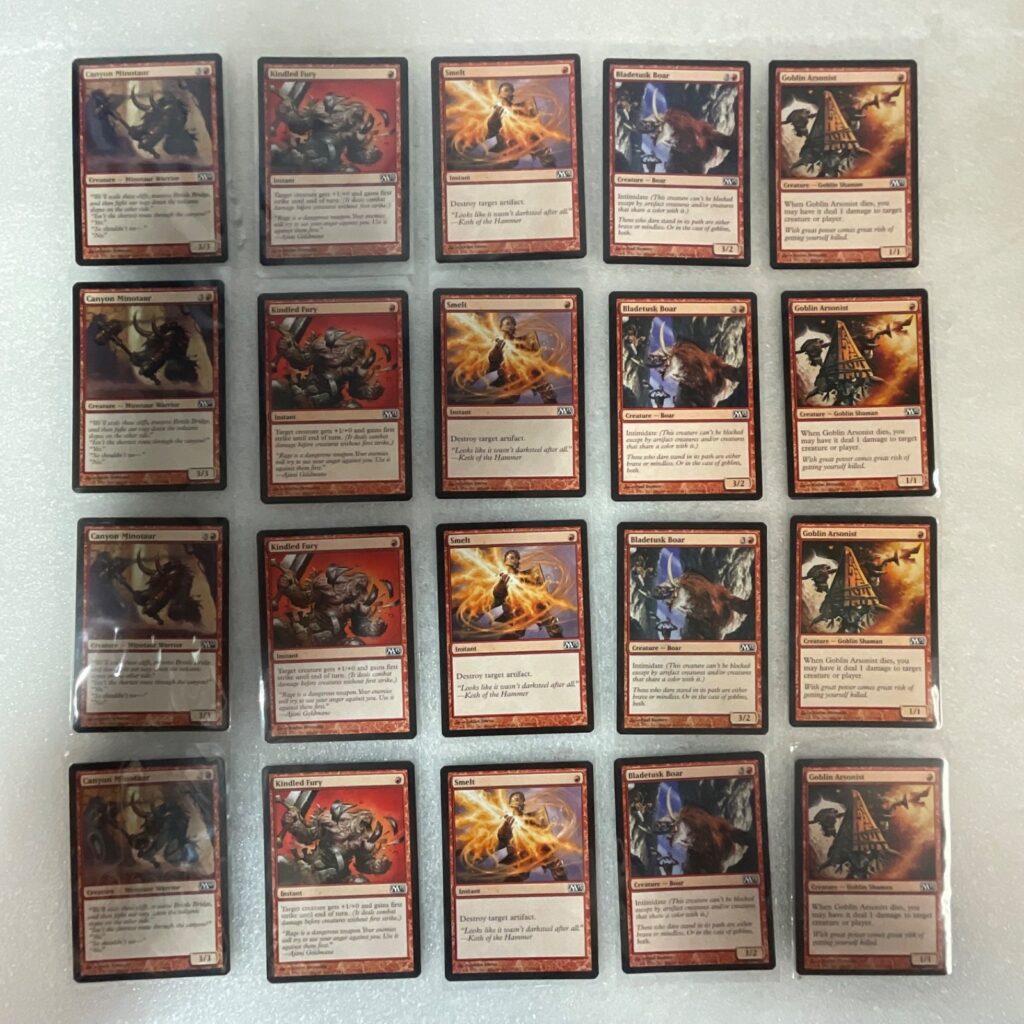 Magic the Gathering Lot of 20 M13 Red Cards Canyon Minotaur & Goblin Arsonist - Image 1