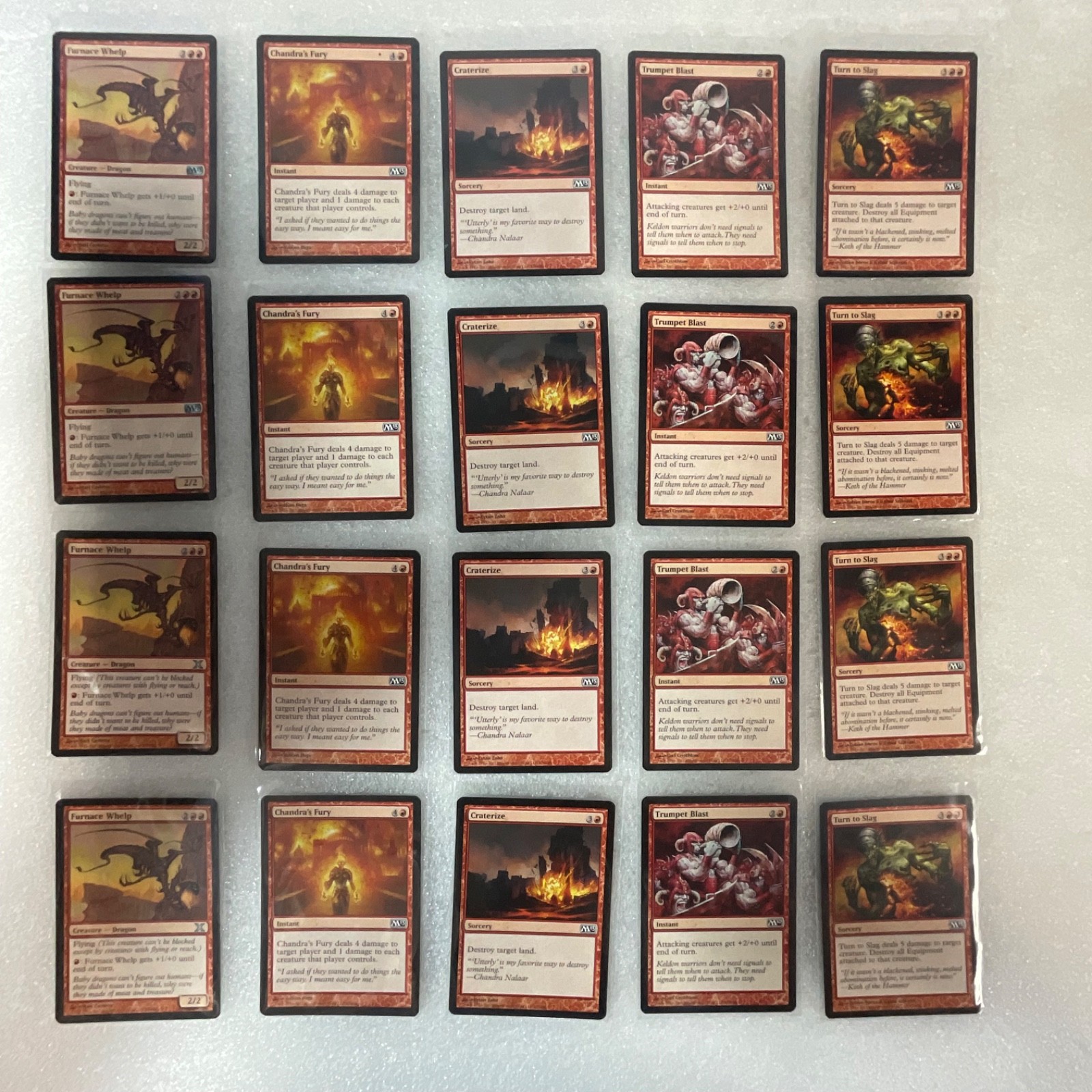 Magic the Gathering Lot of 20 Red M13 Cards Chandra's Fury - Image 1