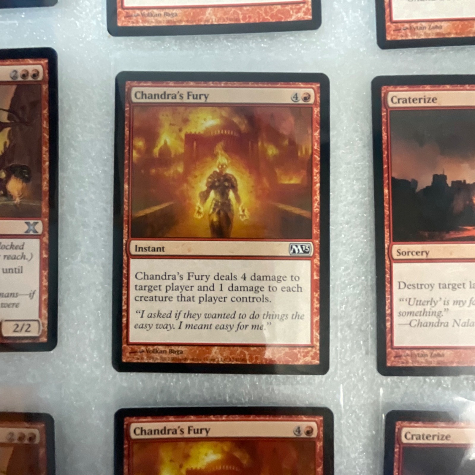 Magic the Gathering Lot of 20 Red M13 Cards Chandra's Fury - Image 7
