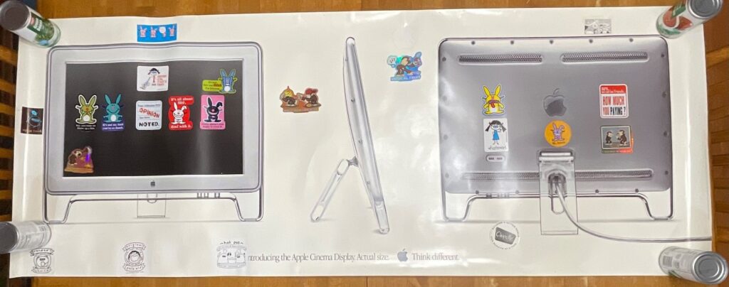 1999 Apple Cinema Display Poster 27in x 70in Macintosh Ad Thick Paper - Image 1