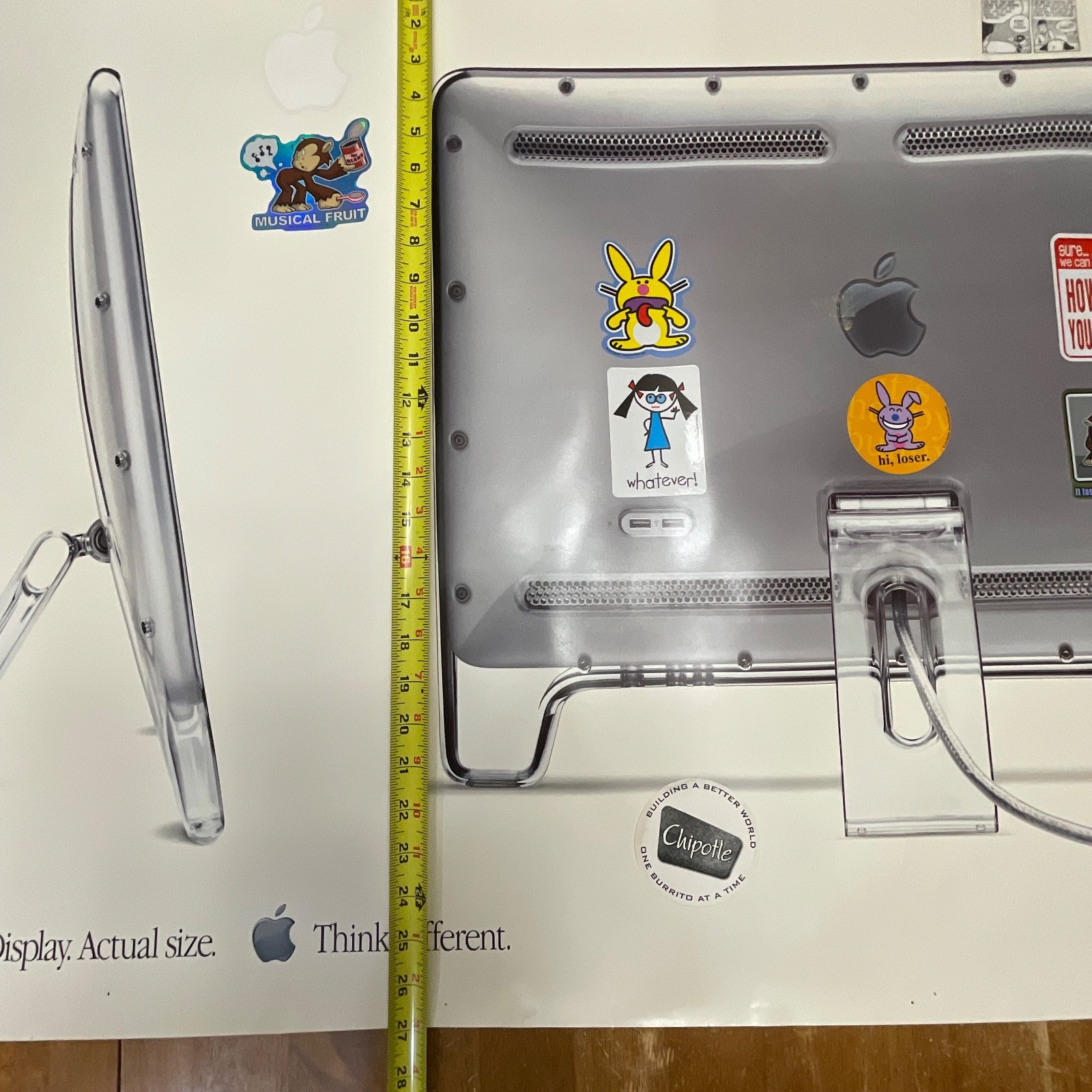 1999 Apple Cinema Display Poster 27in x 70in Macintosh Ad Thick Paper - Image 5