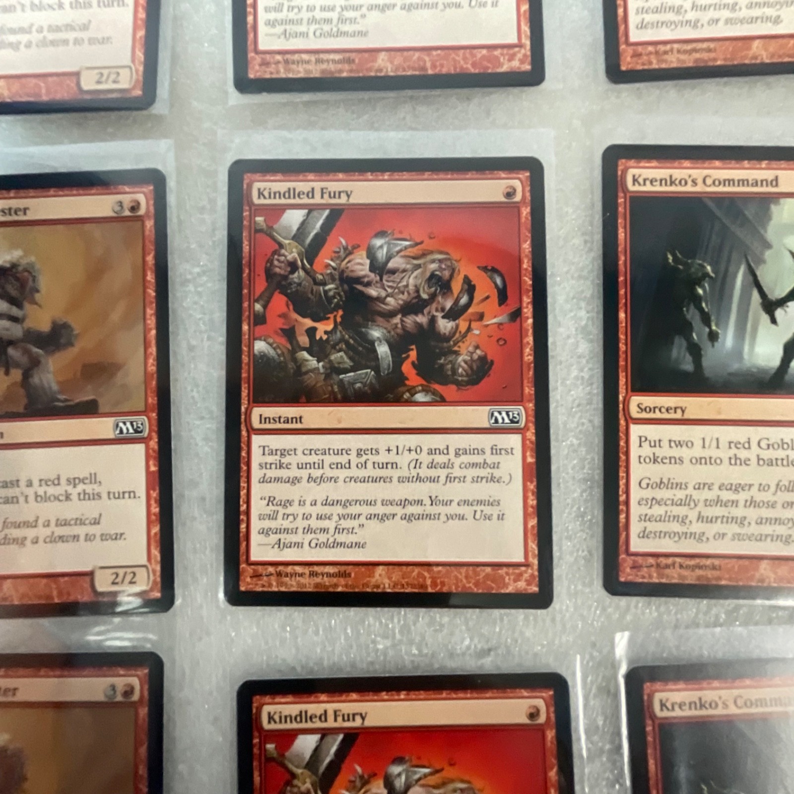 Magic the Gathering Lot of 20 Red M13 Fire Elemental Krenko's Command - Image 16