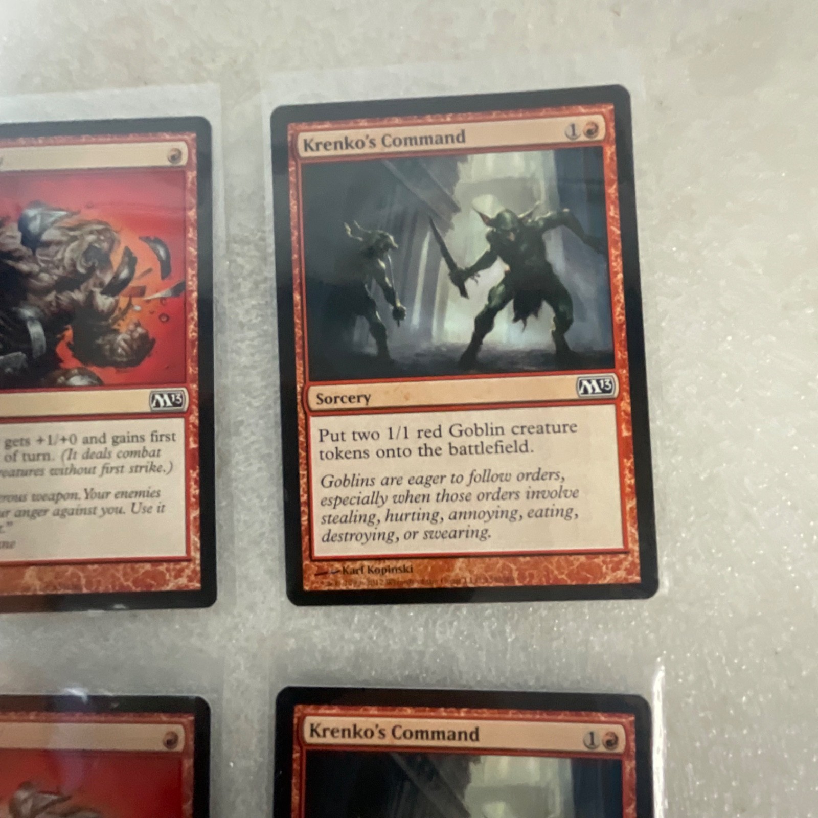Magic the Gathering Lot of 20 Red M13 Fire Elemental Krenko's Command - Image 18
