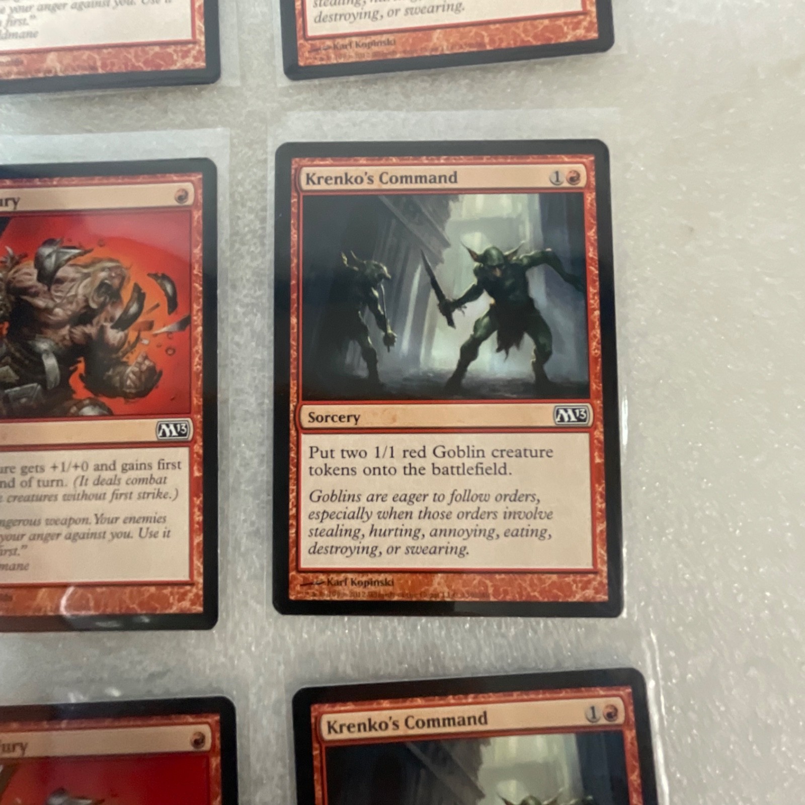 Magic the Gathering Lot of 20 Red M13 Fire Elemental Krenko's Command - Image 19