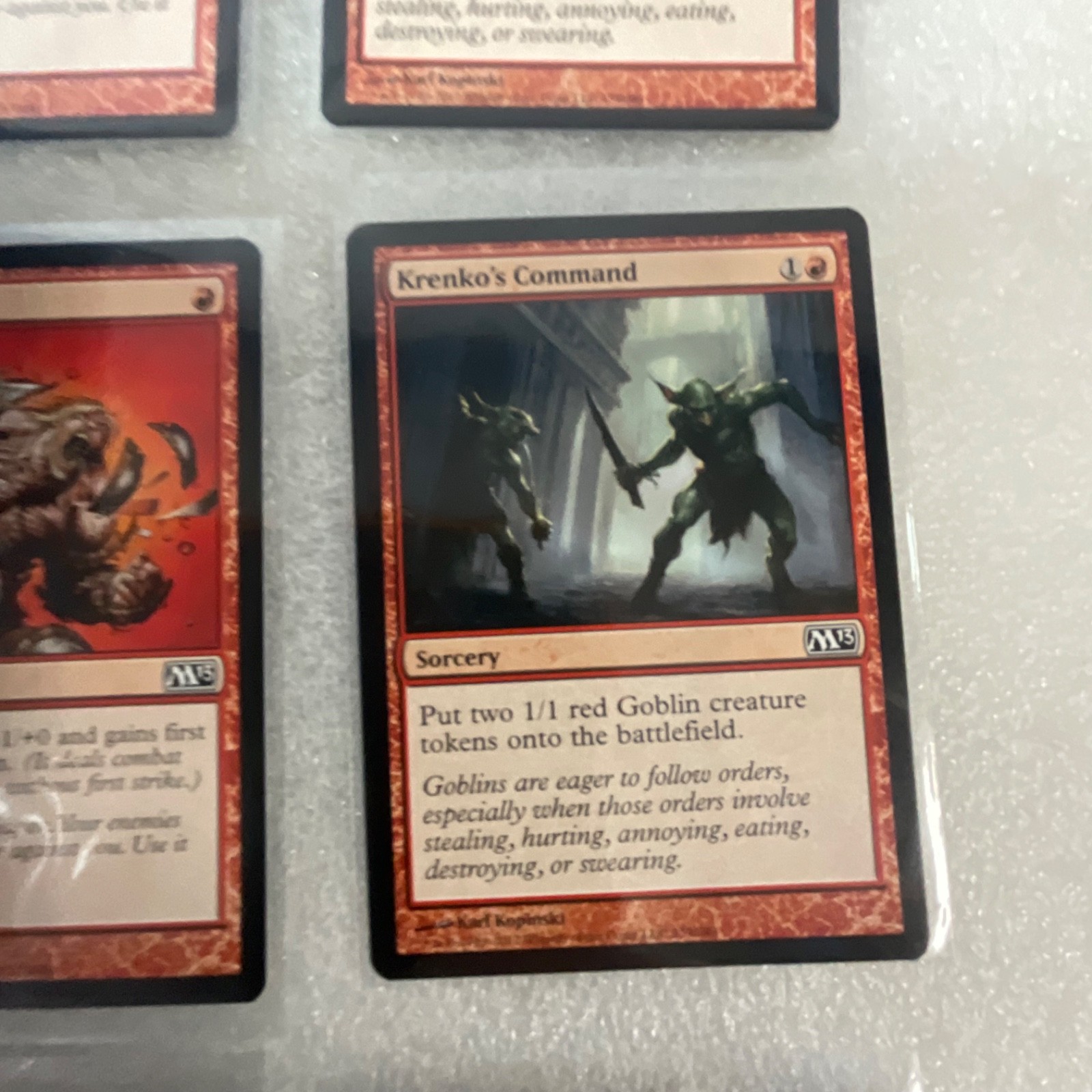 Magic the Gathering Lot of 20 Red M13 Fire Elemental Krenko's Command - Image 20