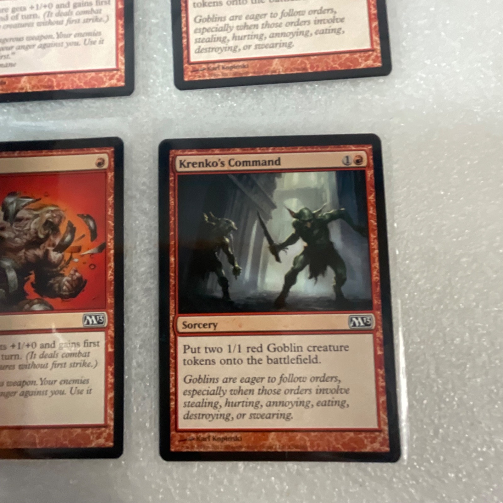 Magic the Gathering Lot of 20 Red M13 Fire Elemental Krenko's Command - Image 21