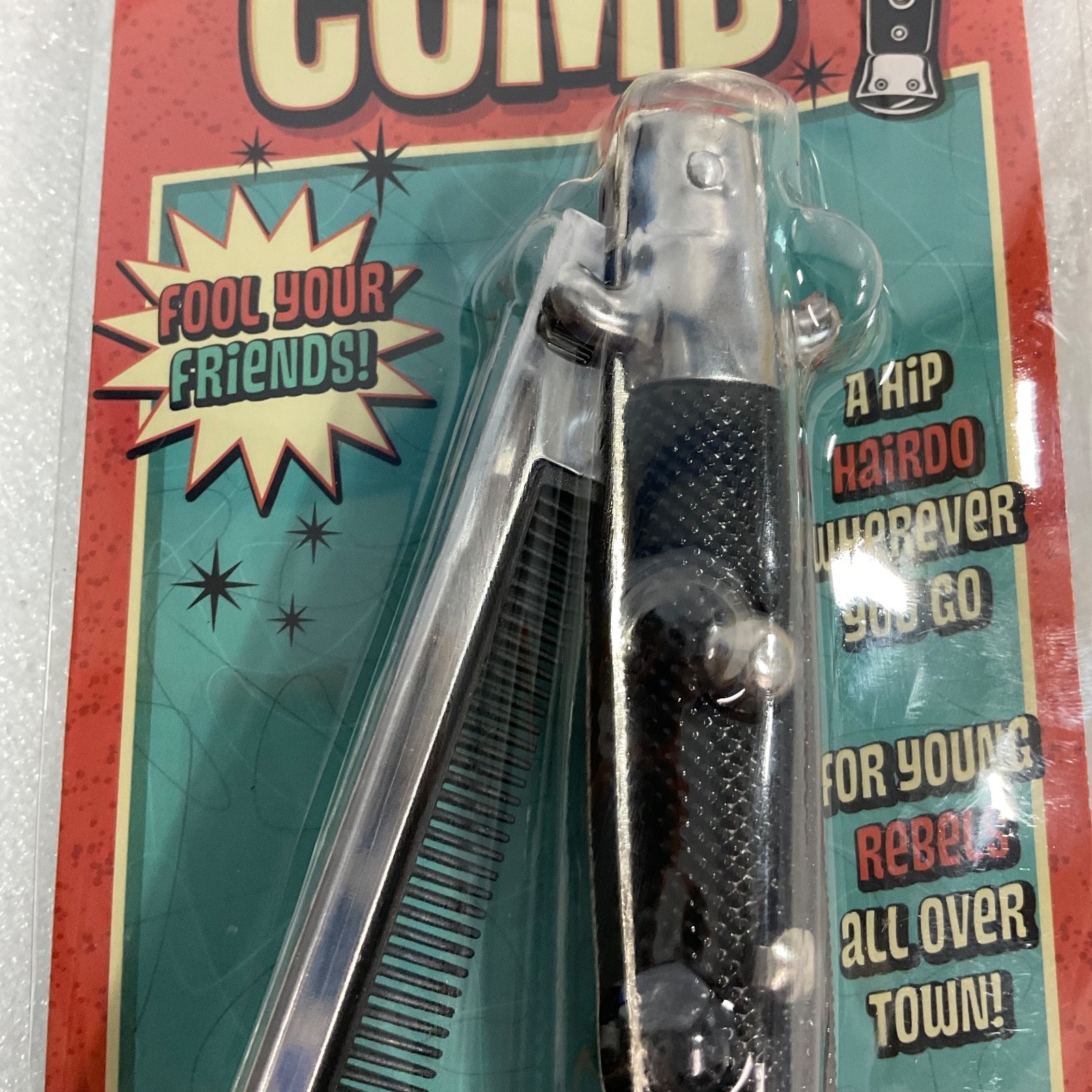 Switchblade Comb Push Button Pocket Hair Comb 9 in Novelty Toy Network - Image 7