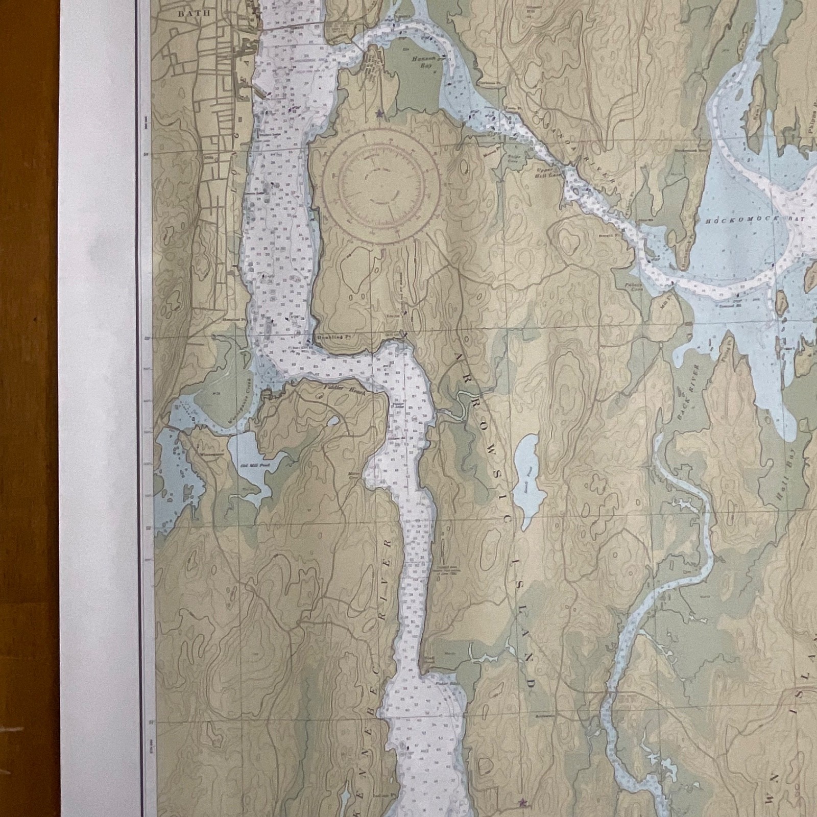 Vintage 1983 NOAA Chart 13296 Boothbay Harbor to Bath Maine Map 48in x 36in - Image 14