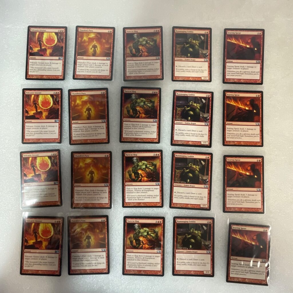 Magic the Gathering Lot of 20 Red M13 Volcanic Geyser Turn to Slag - Image 1
