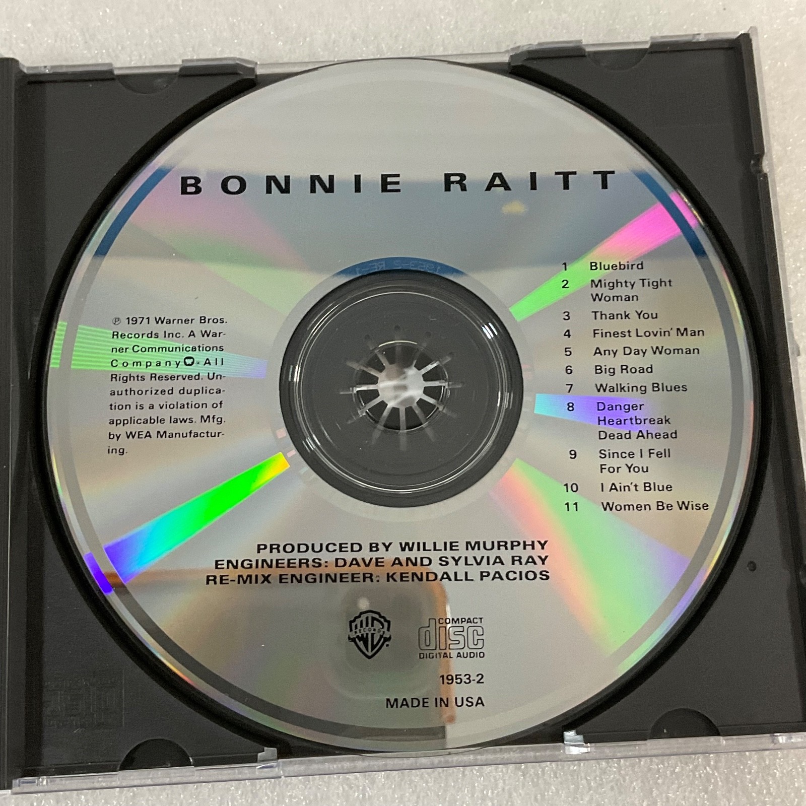 Bonnie Raitt Self-Titled CD Warner Bros Records Blues Rock Folk - Image 11