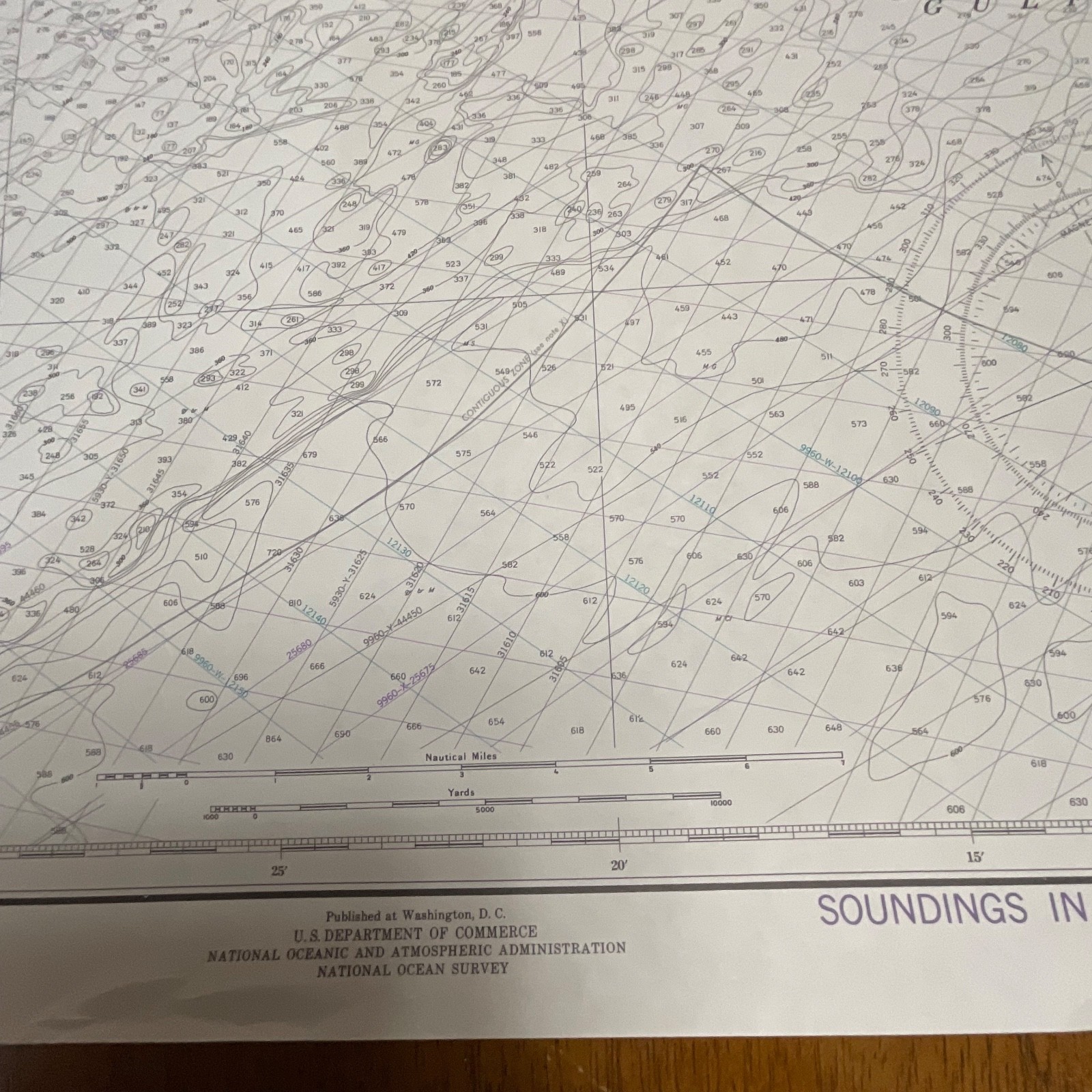1982 NOAA Chart Quoddy Narrows to Petit Manan Island Map 36in x 44in - Image 7