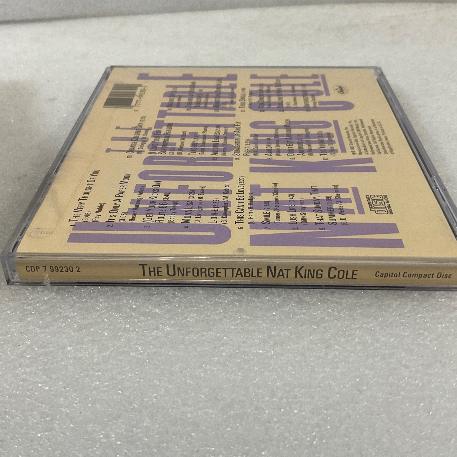 Nat King Cole The Unforgettable CD Capitol Records Jazz Vocal Pop - Image 8