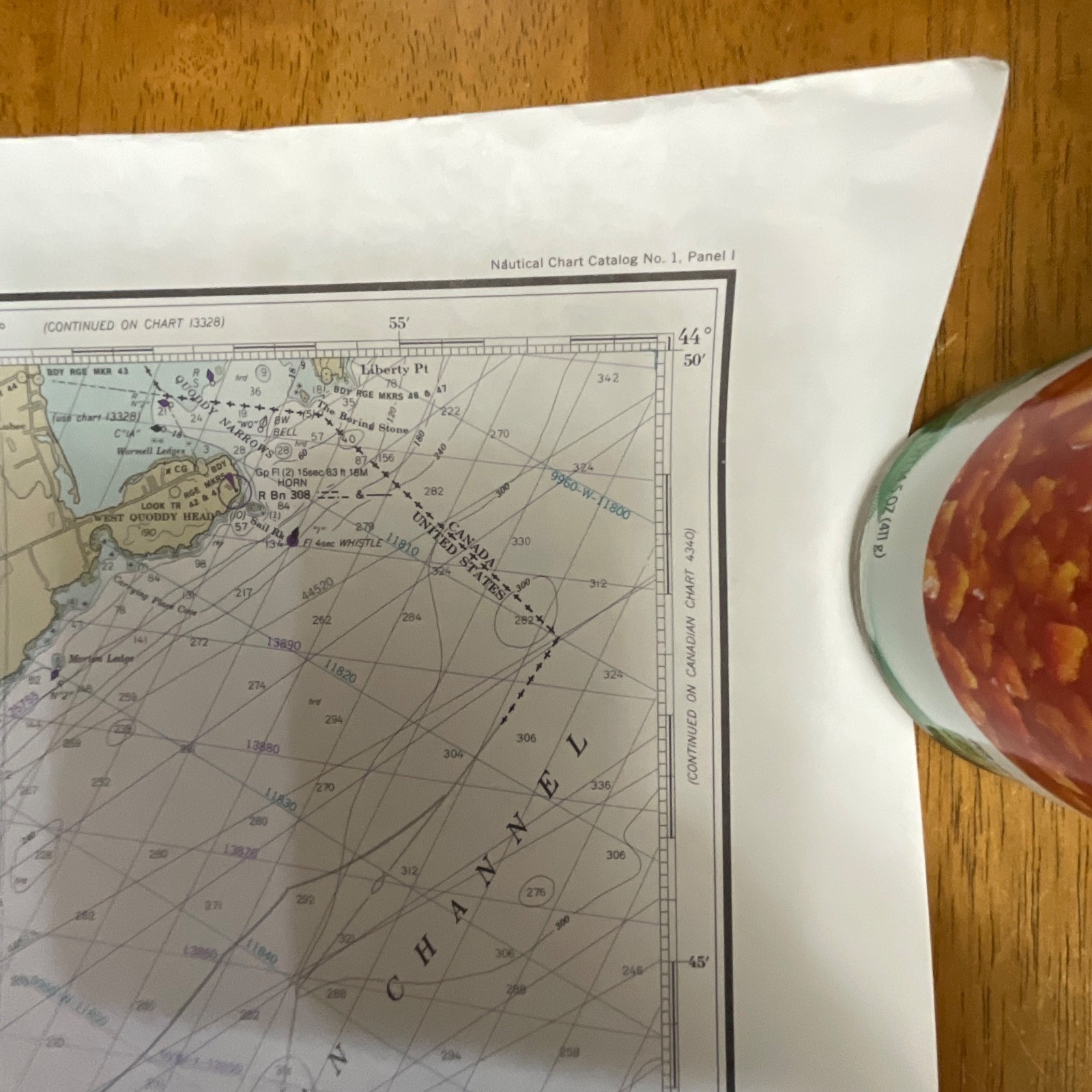 1982 NOAA Chart Quoddy Narrows to Petit Manan Island Map 36in x 44in - Image 10