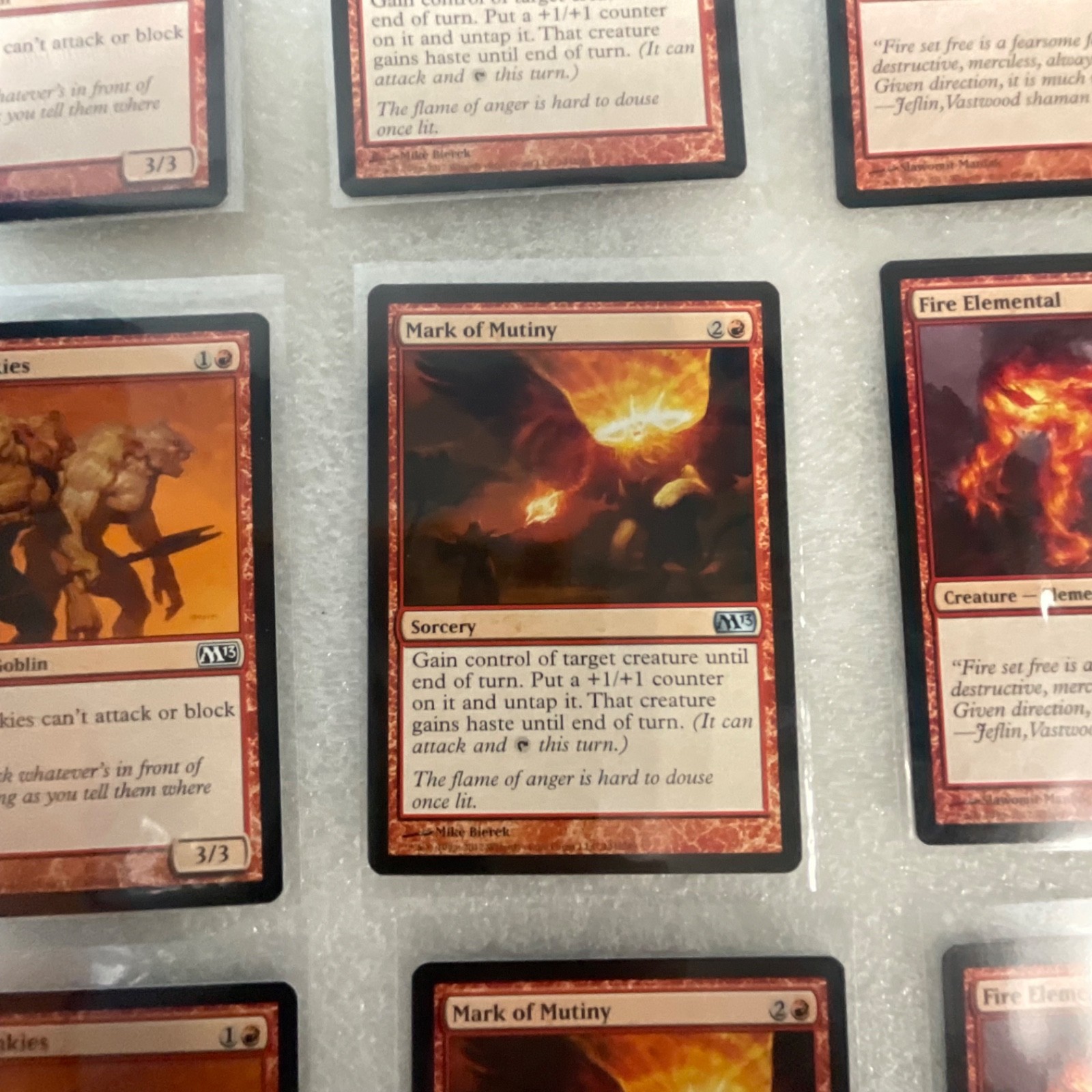 Magic the Gathering Lot of 20 Red M13 Cards Fire Elemental Mogg Flunkies - Image 16