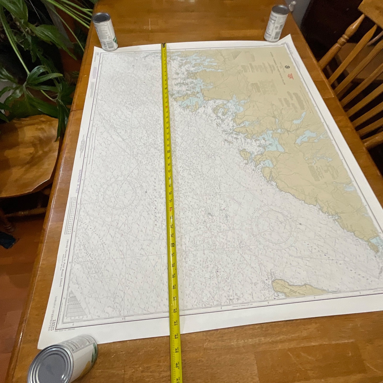 1982 NOAA Chart Quoddy Narrows to Petit Manan Island Map 36in x 44in - Image 20