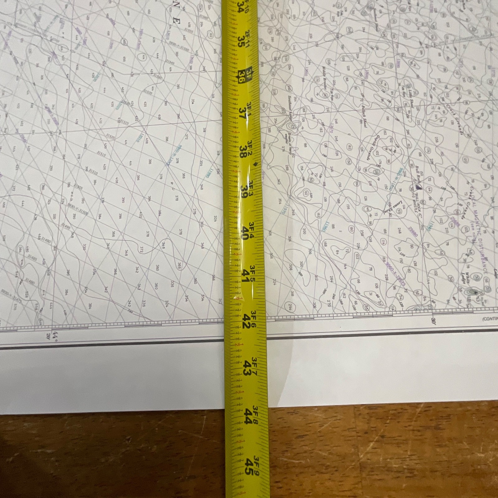 1982 NOAA Chart Quoddy Narrows to Petit Manan Island Map 36in x 44in - Image 21