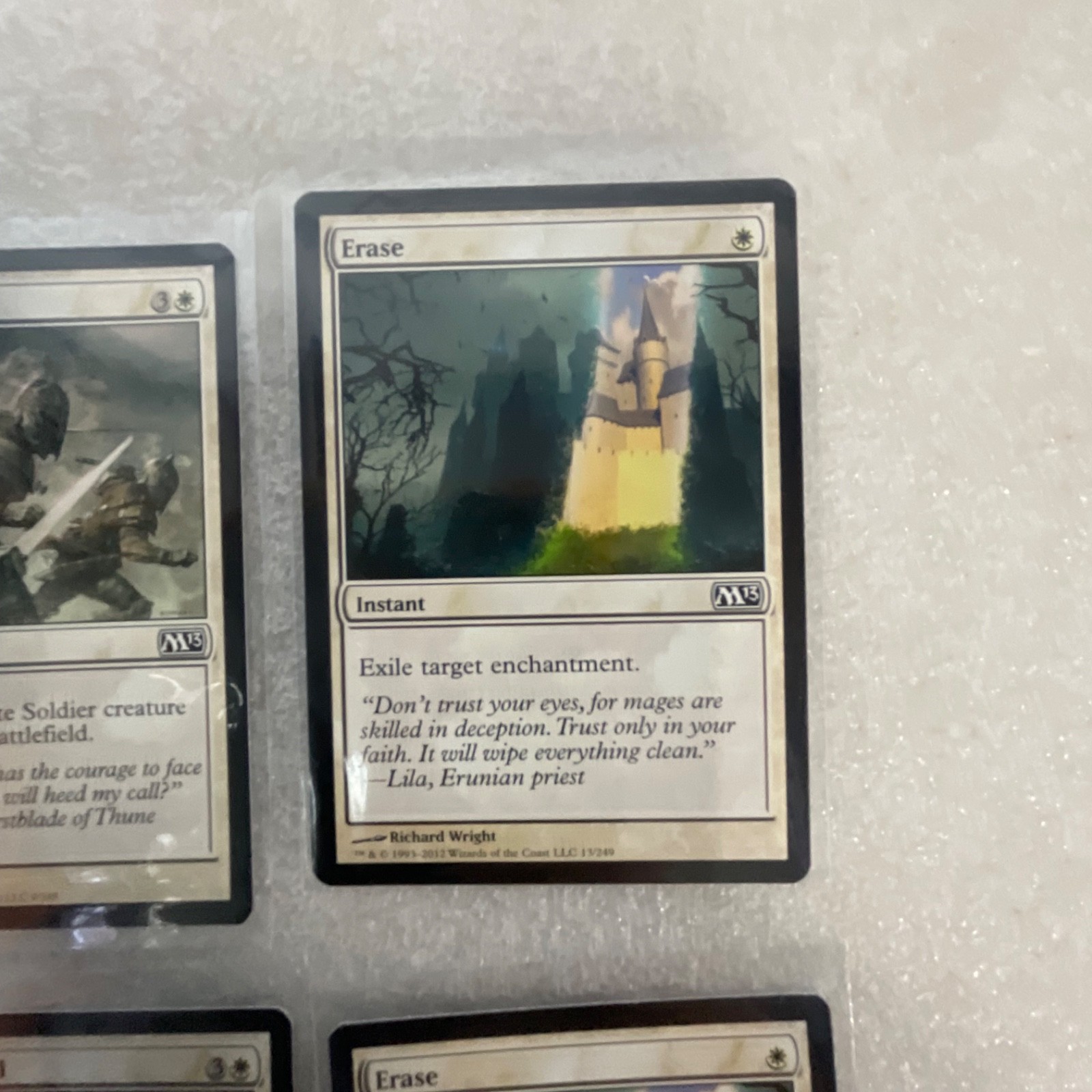 Magic the Gathering Lot of 20 White M13 Cards Divine Verdict Pacifism - Image 19