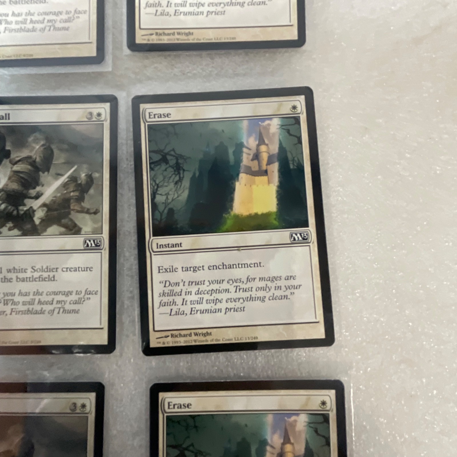 Magic the Gathering Lot of 20 White M13 Cards Divine Verdict Pacifism - Image 20
