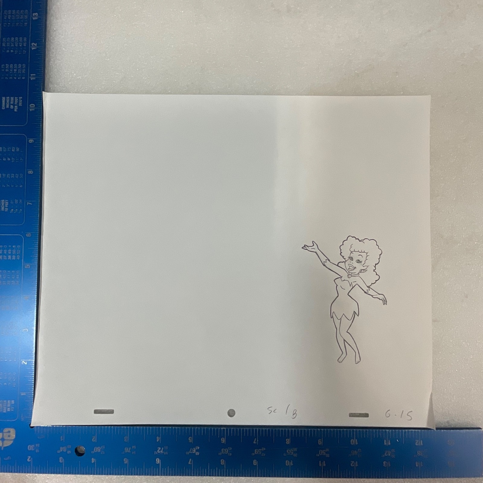 Vintage Cavewoman Animation Cel Production Art - Image 6