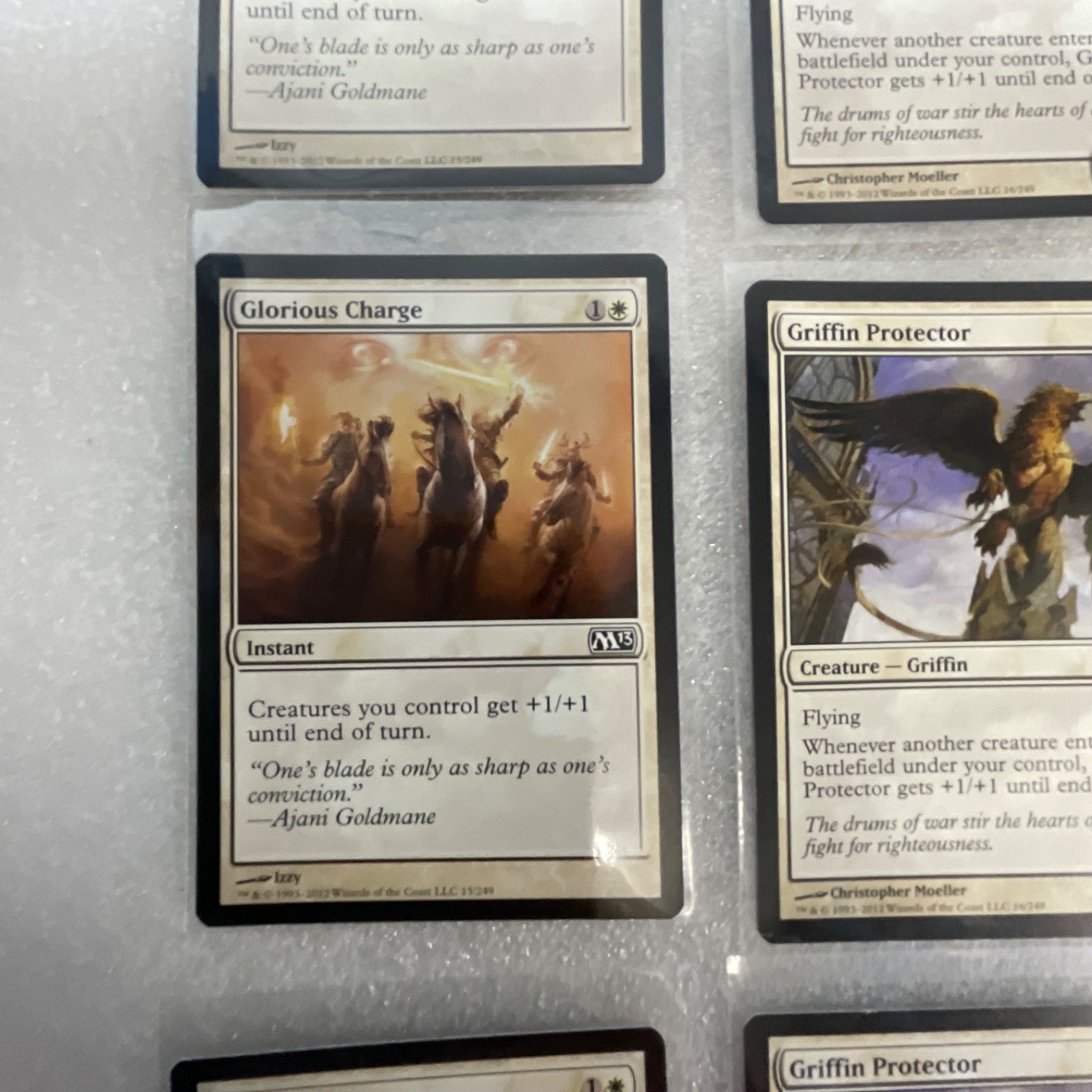 Magic the Gathering Lot of 20 White M13 Pacifism Guardian Lions - Image 3