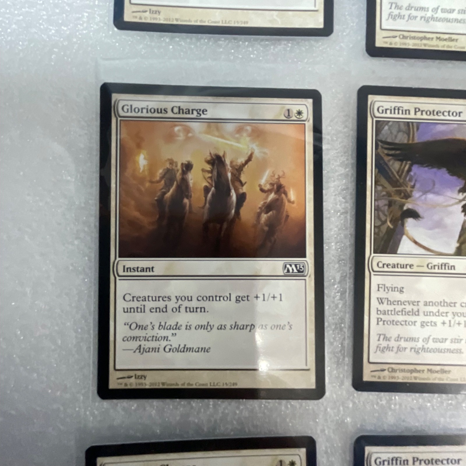 Magic the Gathering Lot of 20 White M13 Pacifism Guardian Lions - Image 4