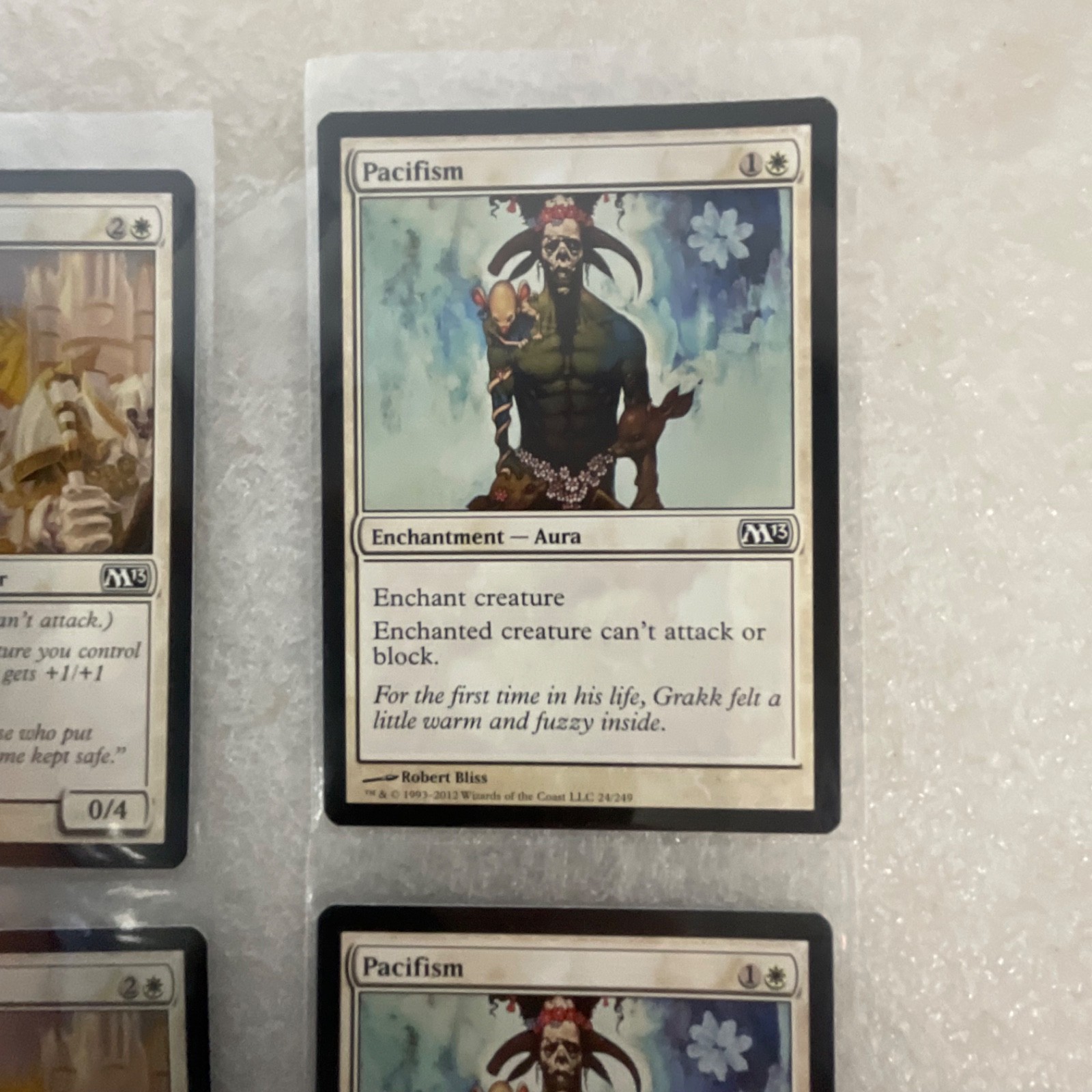 Magic the Gathering Lot of 20 White M13 Pacifism Guardian Lions - Image 18