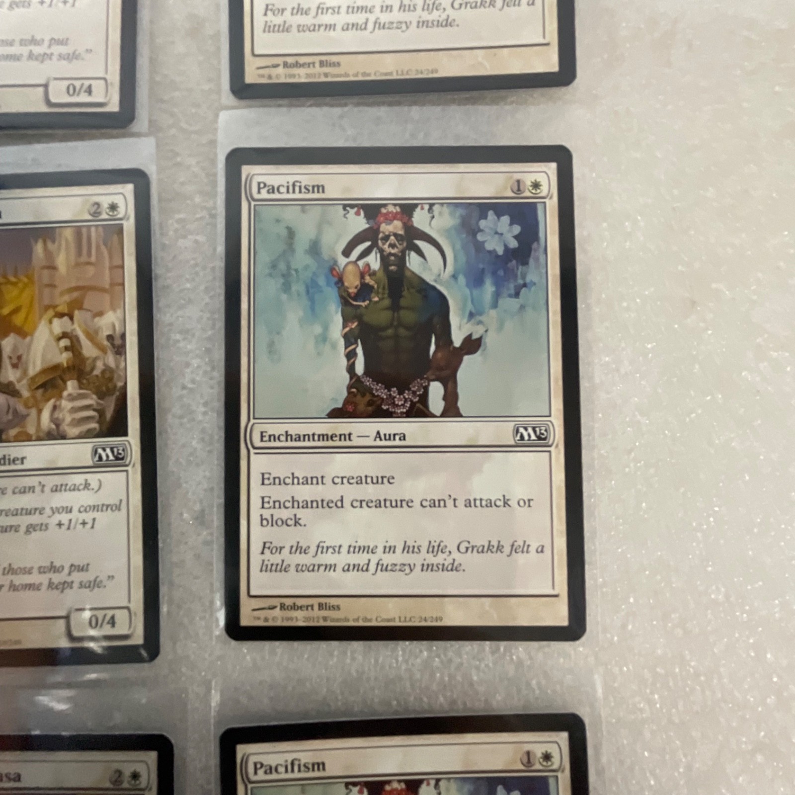 Magic the Gathering Lot of 20 White M13 Pacifism Guardian Lions - Image 19