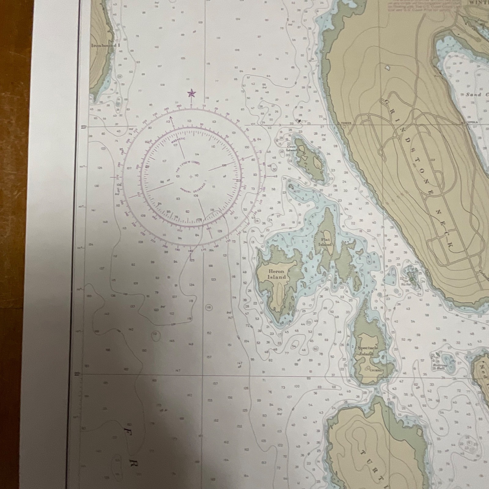 1985 NOAA Winter Harbor Maine Nautical Chart 31in x 25in Map 13322 - Image 8