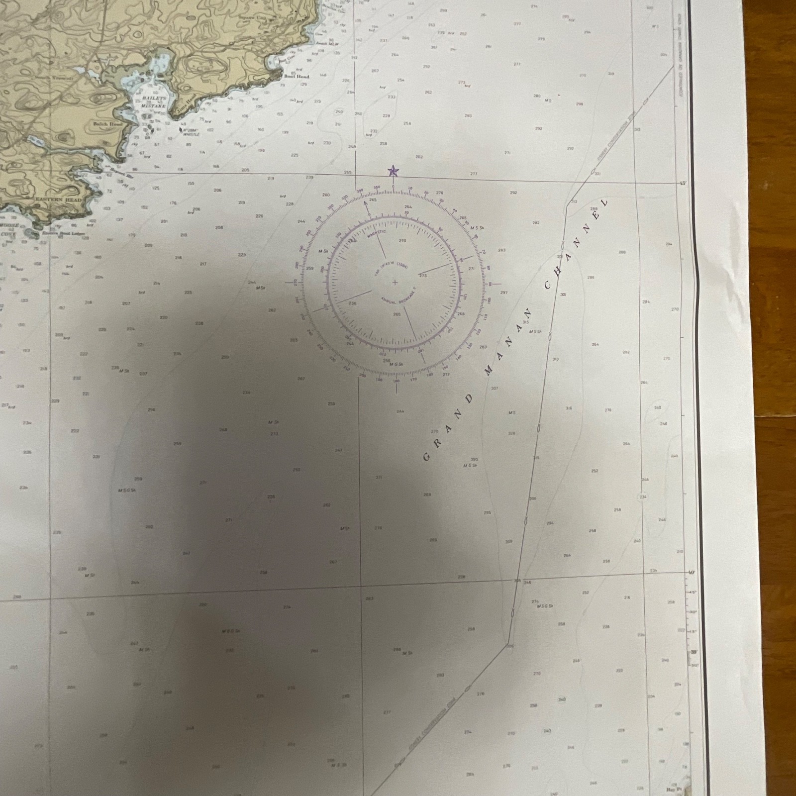 1984 NOAA Maine Chart 13327 West Quoddy Head to Cross Island 36in x 48in - Image 6