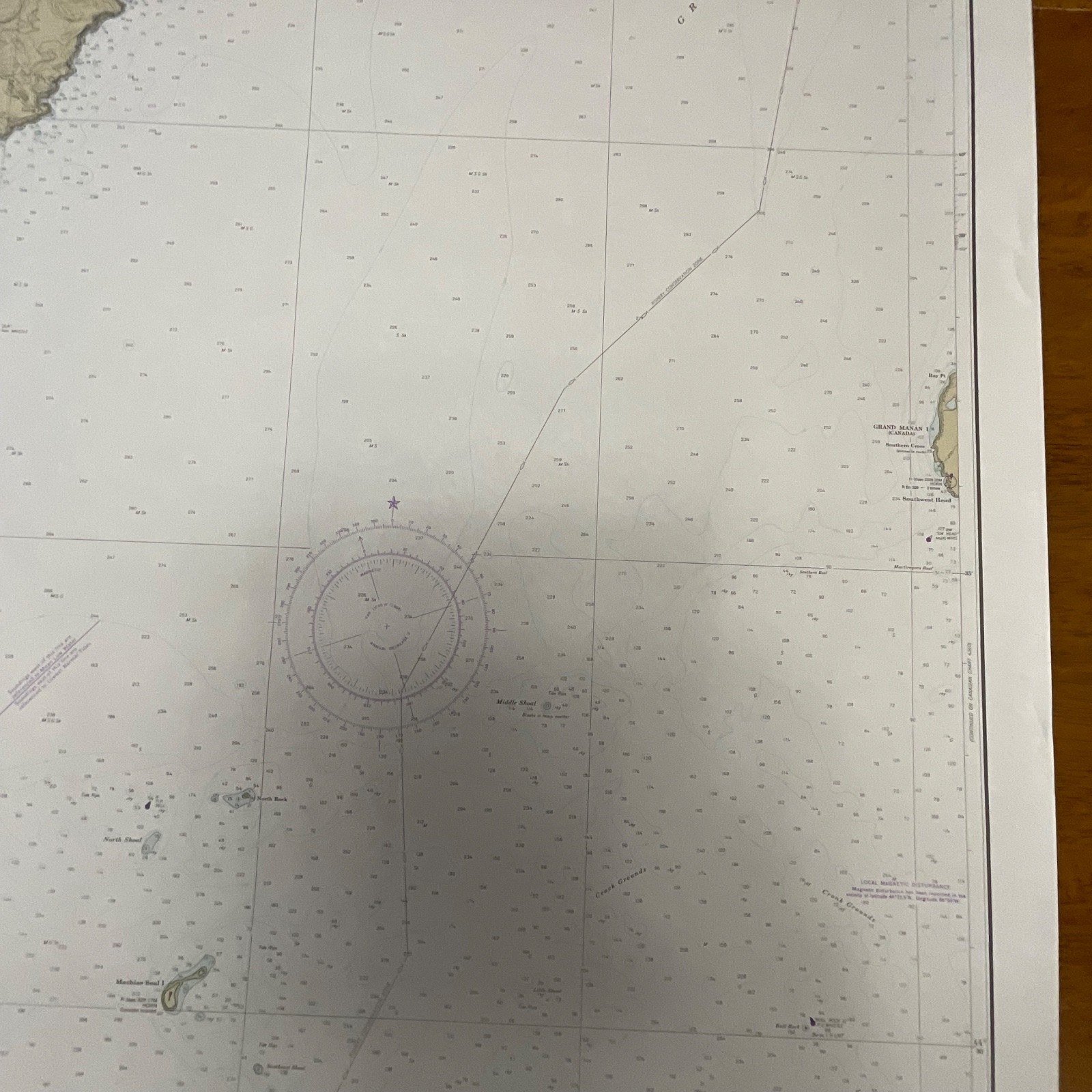 1984 NOAA Maine Chart 13327 West Quoddy Head to Cross Island 36in x 48in - Image 11