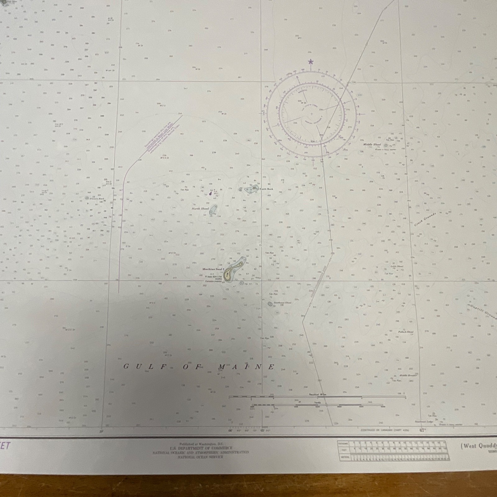 1984 NOAA Maine Chart 13327 West Quoddy Head to Cross Island 36in x 48in - Image 13
