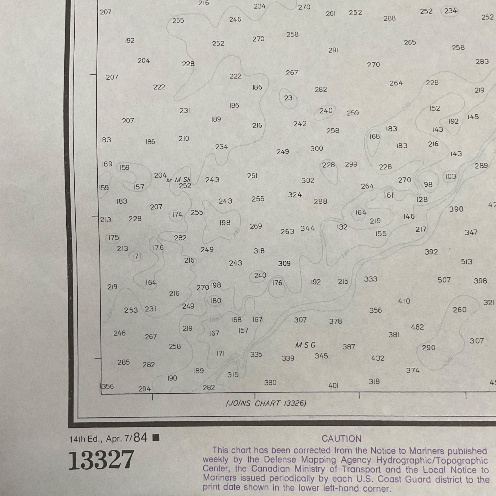 1984 NOAA Maine Chart 13327 West Quoddy Head to Cross Island 36in x 48in - Image 15