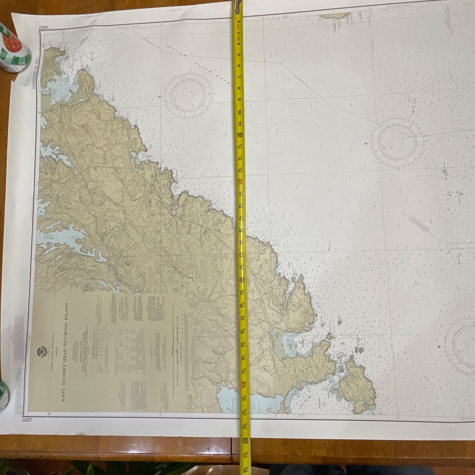 1984 NOAA Maine Chart 13327 West Quoddy Head to Cross Island 36in x 48in - Image 16