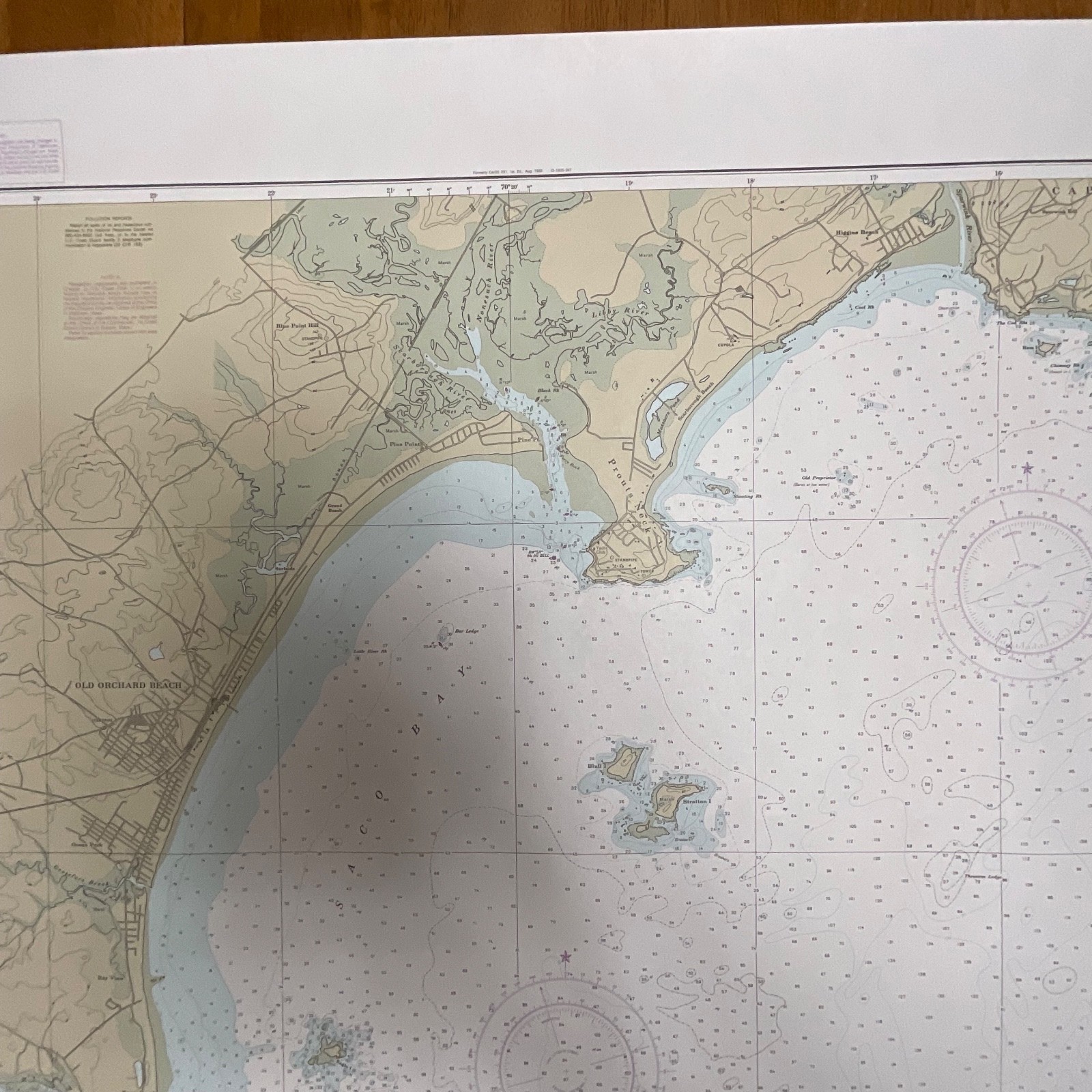1986 NOAA Chart 13287 Saco Bay Maine Map 33in x 48in Nautical - Image 4