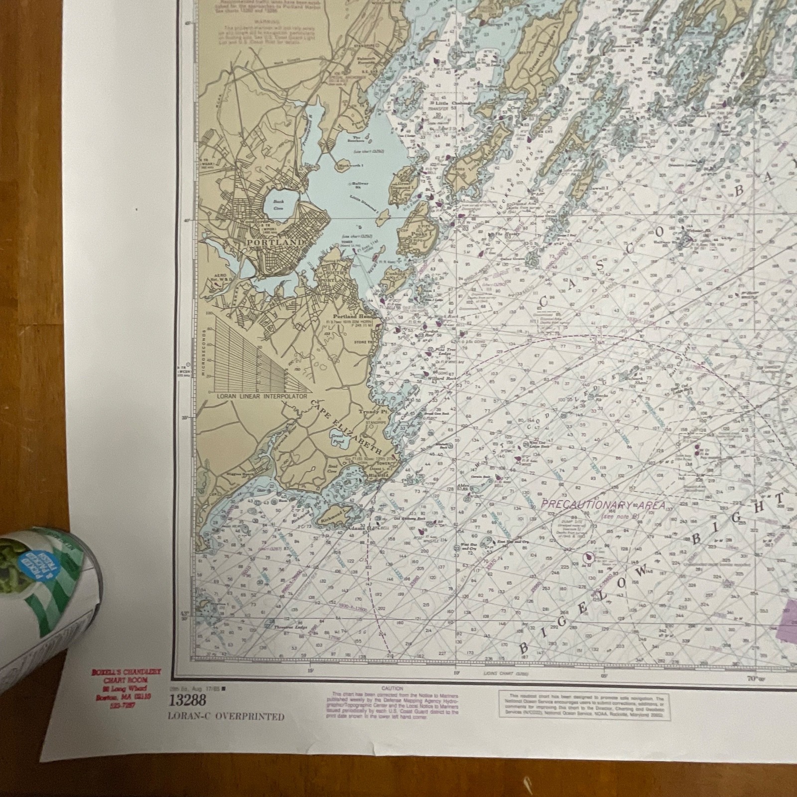 1985 NOAA Chart 13288 Monhegan Island to Cape Elizabeth Map 35in x 48in - Image 11