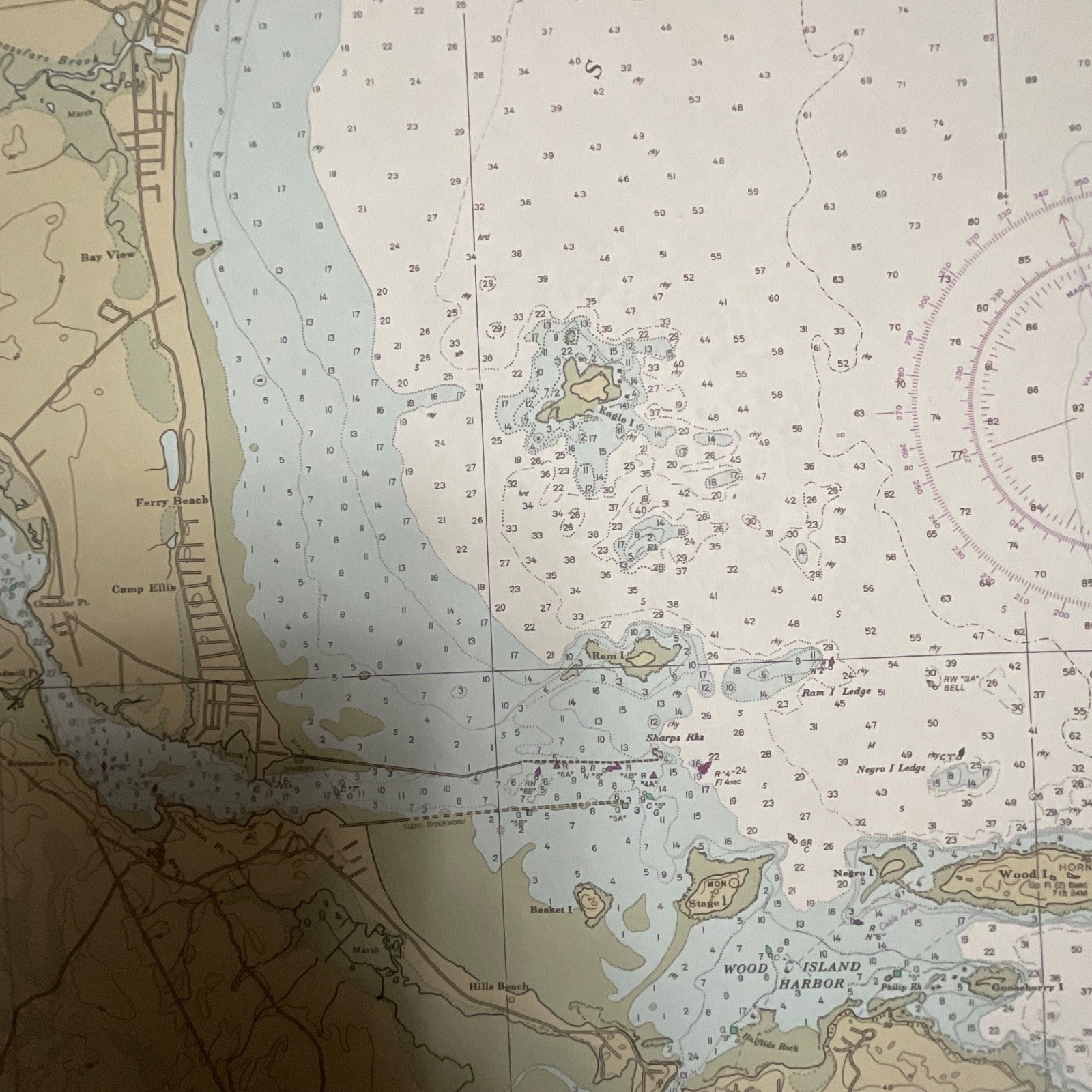1986 NOAA Chart 13287 Saco Bay Maine Map 33in x 48in Nautical - Image 13