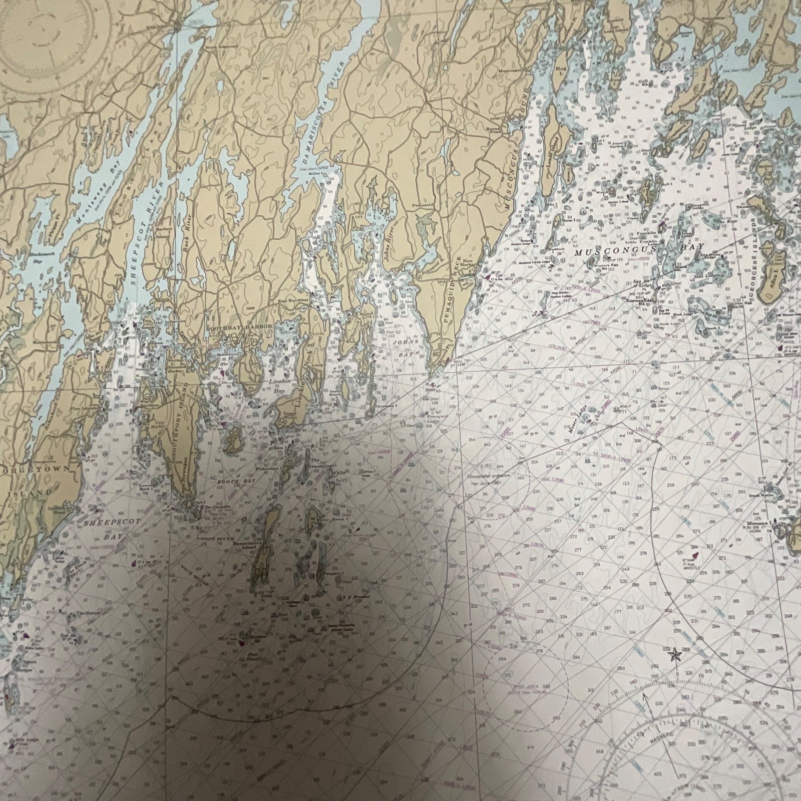 1985 NOAA Chart 13288 Monhegan Island to Cape Elizabeth Map 35in x 48in - Image 16