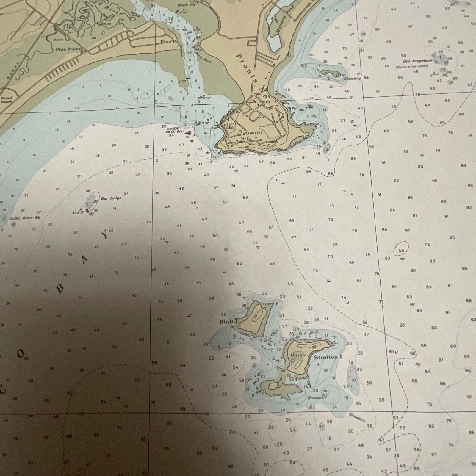 1986 NOAA Chart 13287 Saco Bay Maine Map 33in x 48in Nautical - Image 15