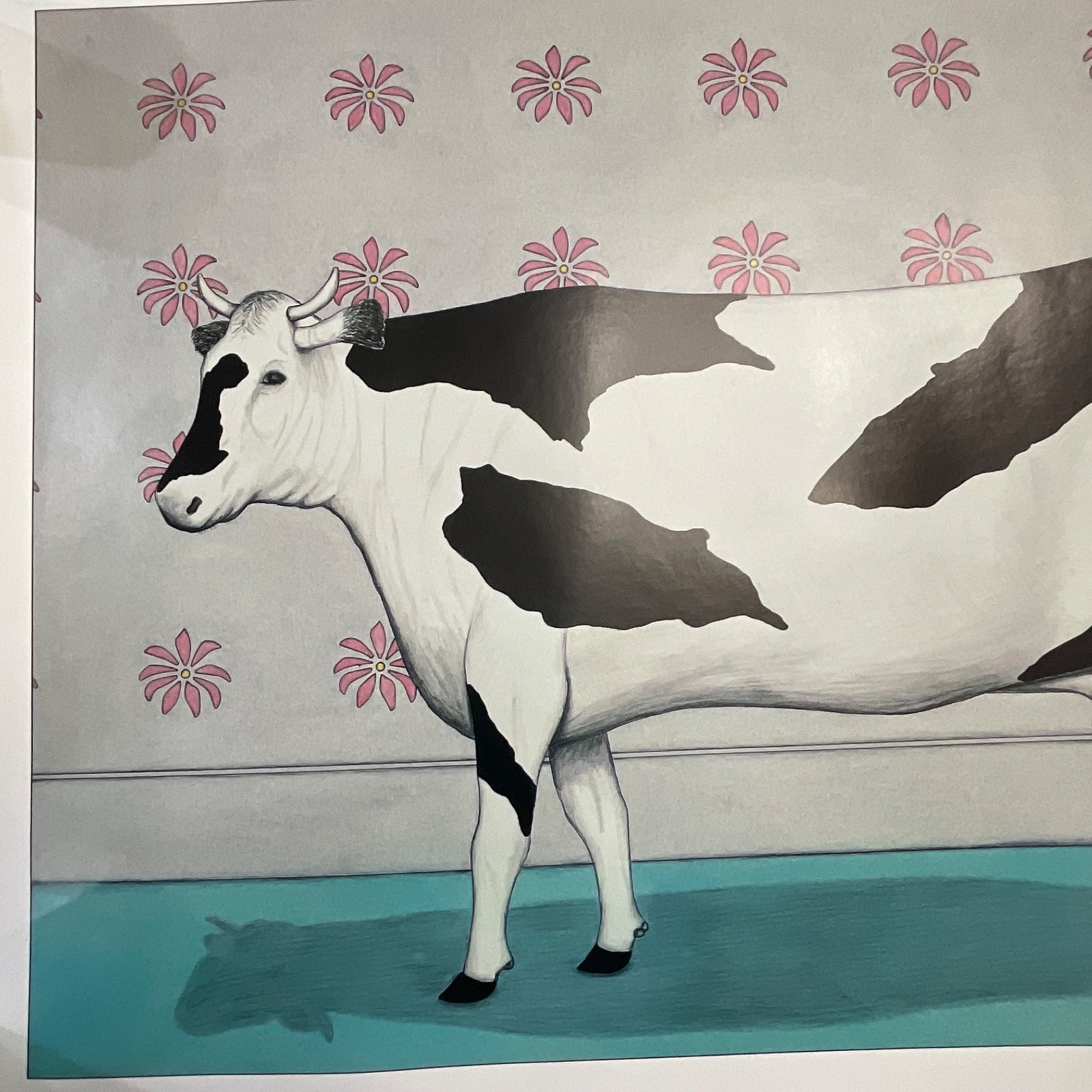 Michael Ansell Hand Signed Contented Cow Art Print 22in x 29in - Image 4