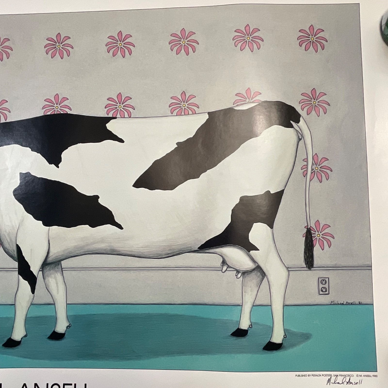 Michael Ansell Hand Signed Contented Cow Art Print 22in x 29in - Image 6