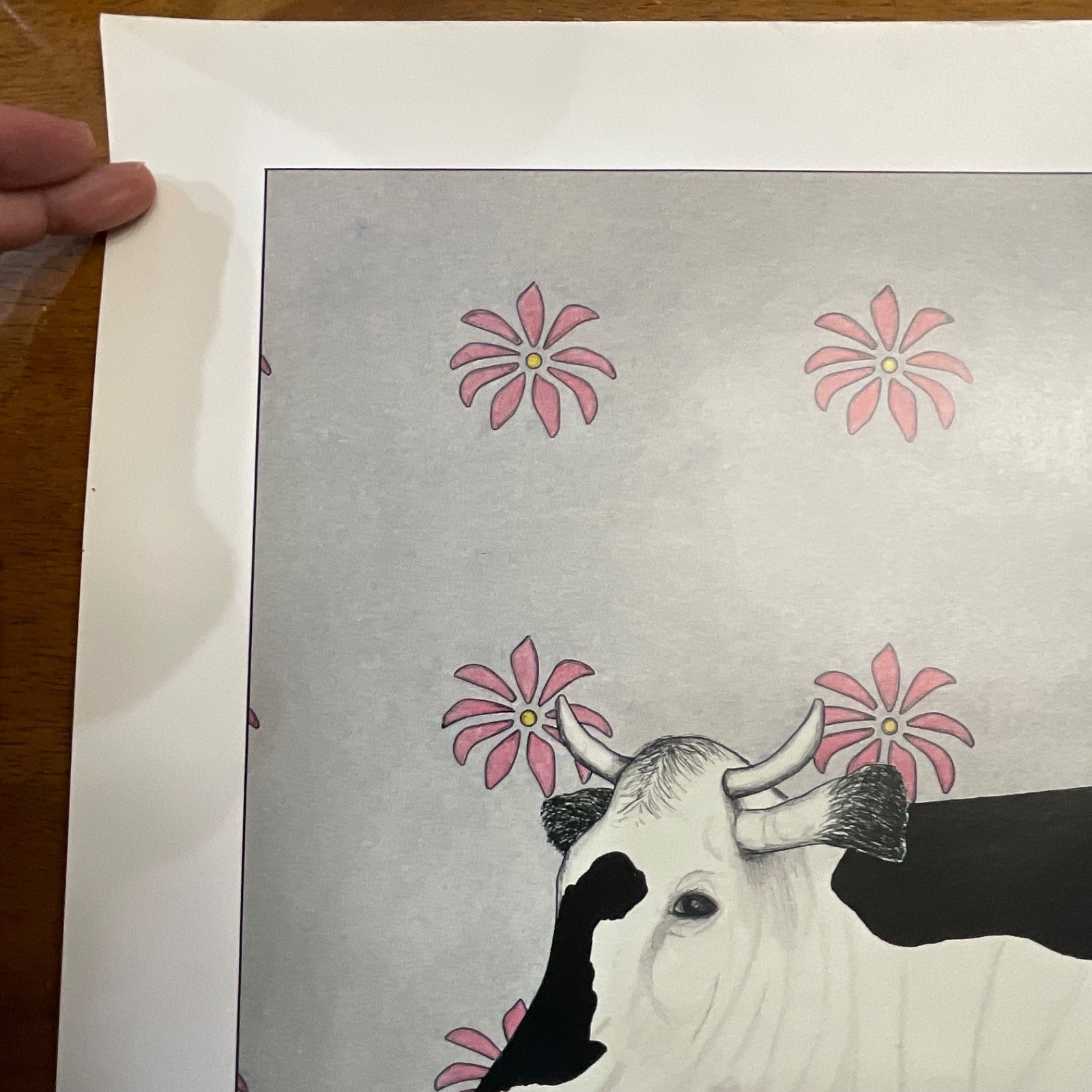 Michael Ansell Hand Signed Contented Cow Art Print 22in x 29in - Image 12