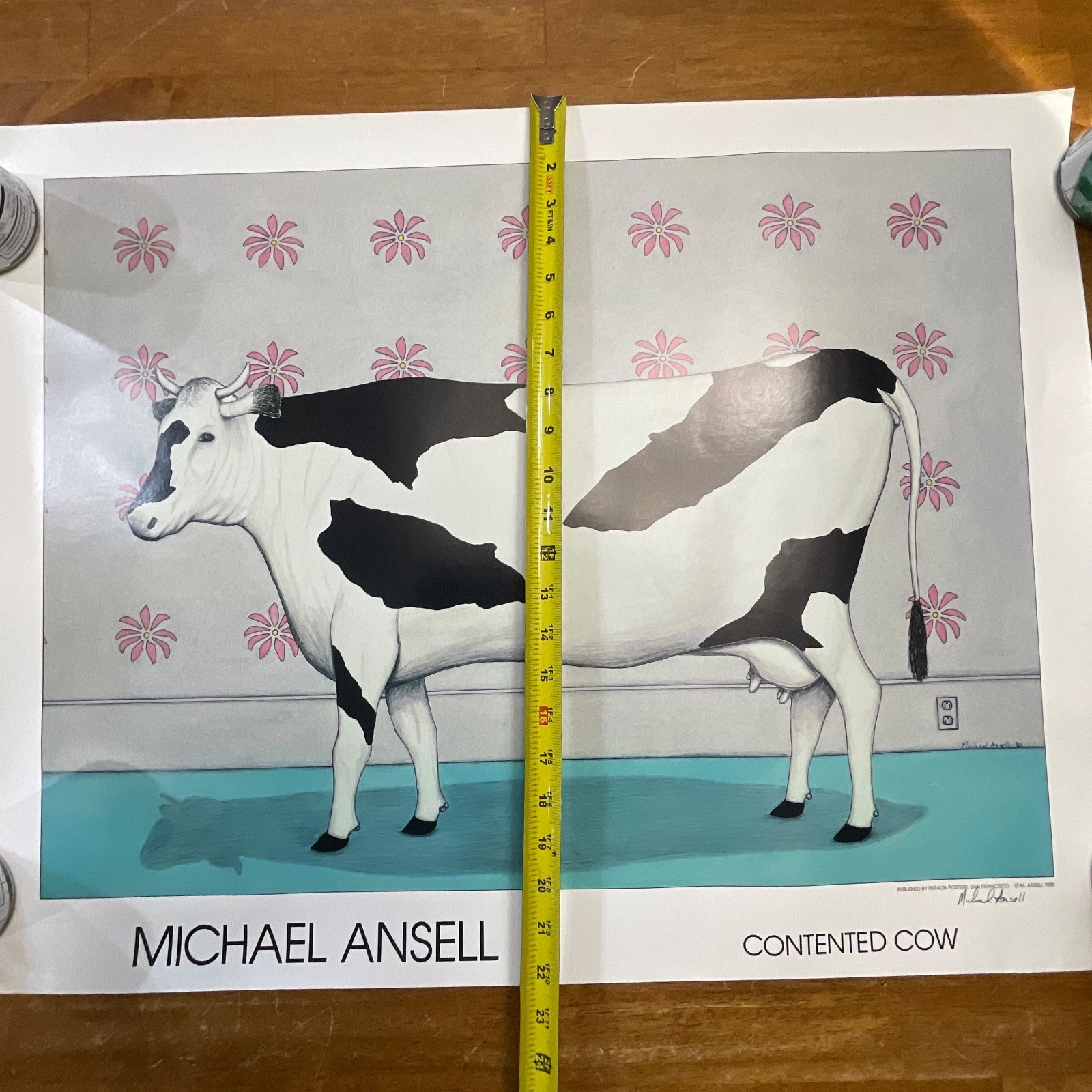 Michael Ansell Hand Signed Contented Cow Art Print 22in x 29in - Image 14