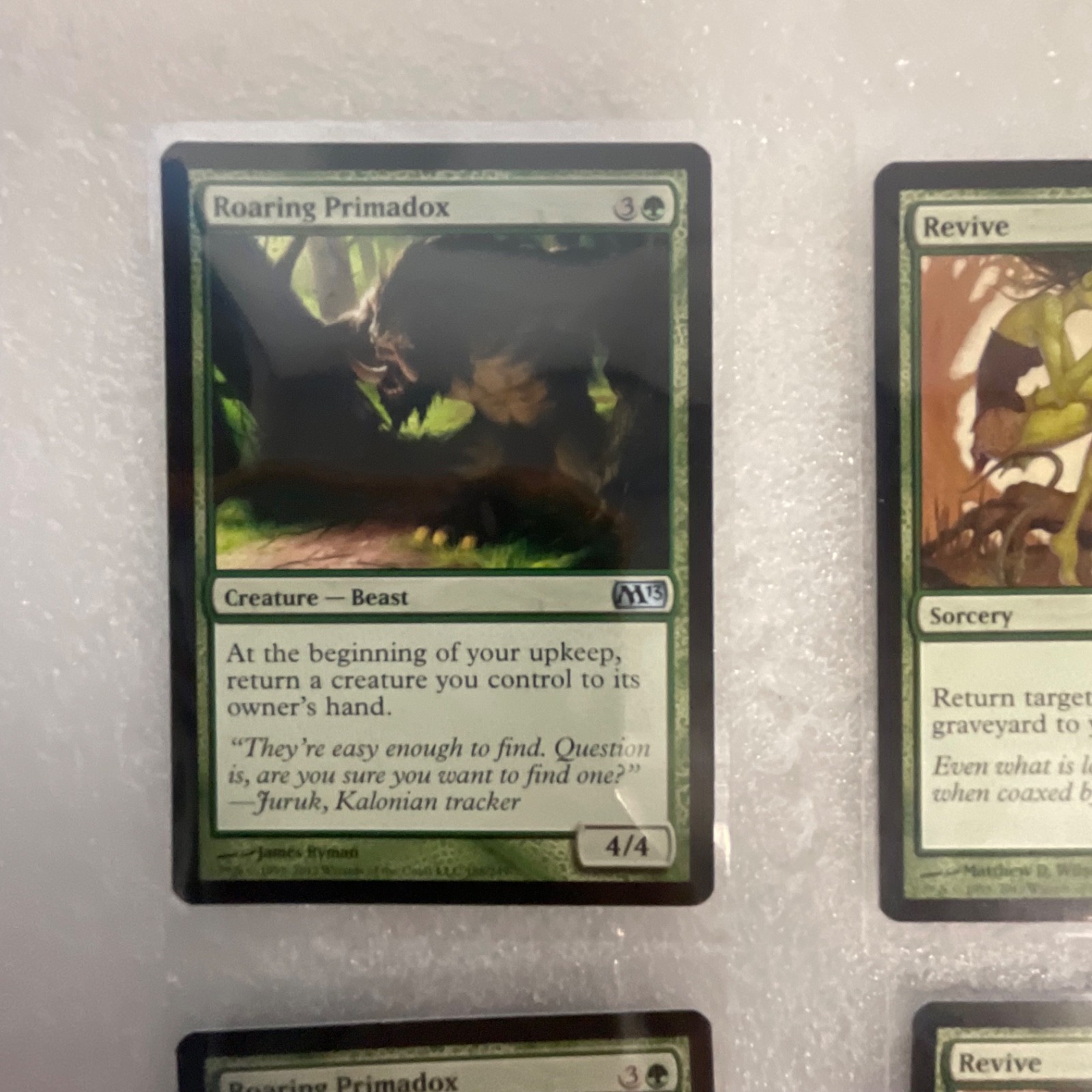 Magic the Gathering Lot of 20 Green M13 Roaring Primadox Titanic Growth - Image 2